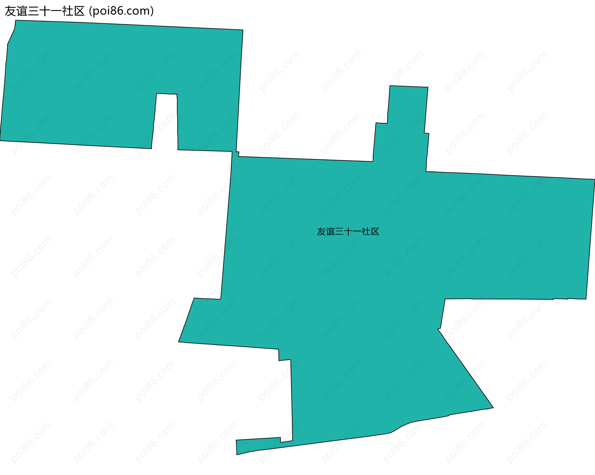 友谊三十一社区边界地图