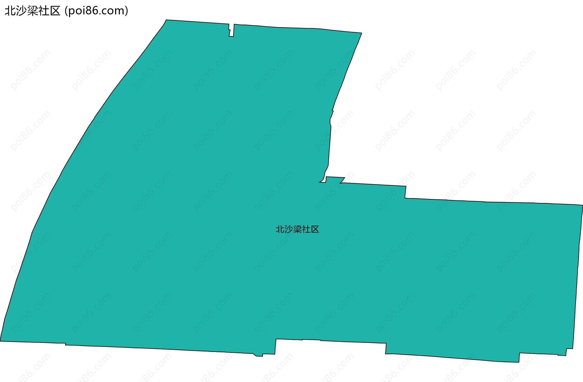 北沙梁社区边界地图