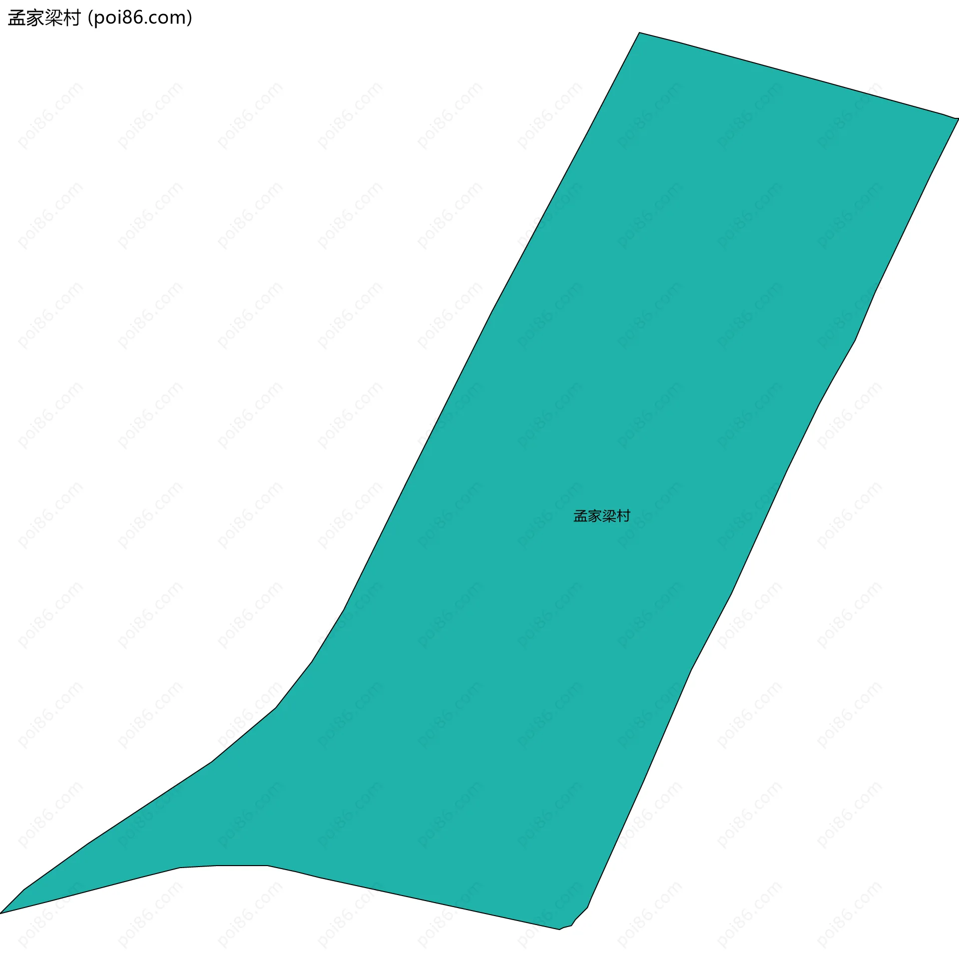 孟家梁村边界地图