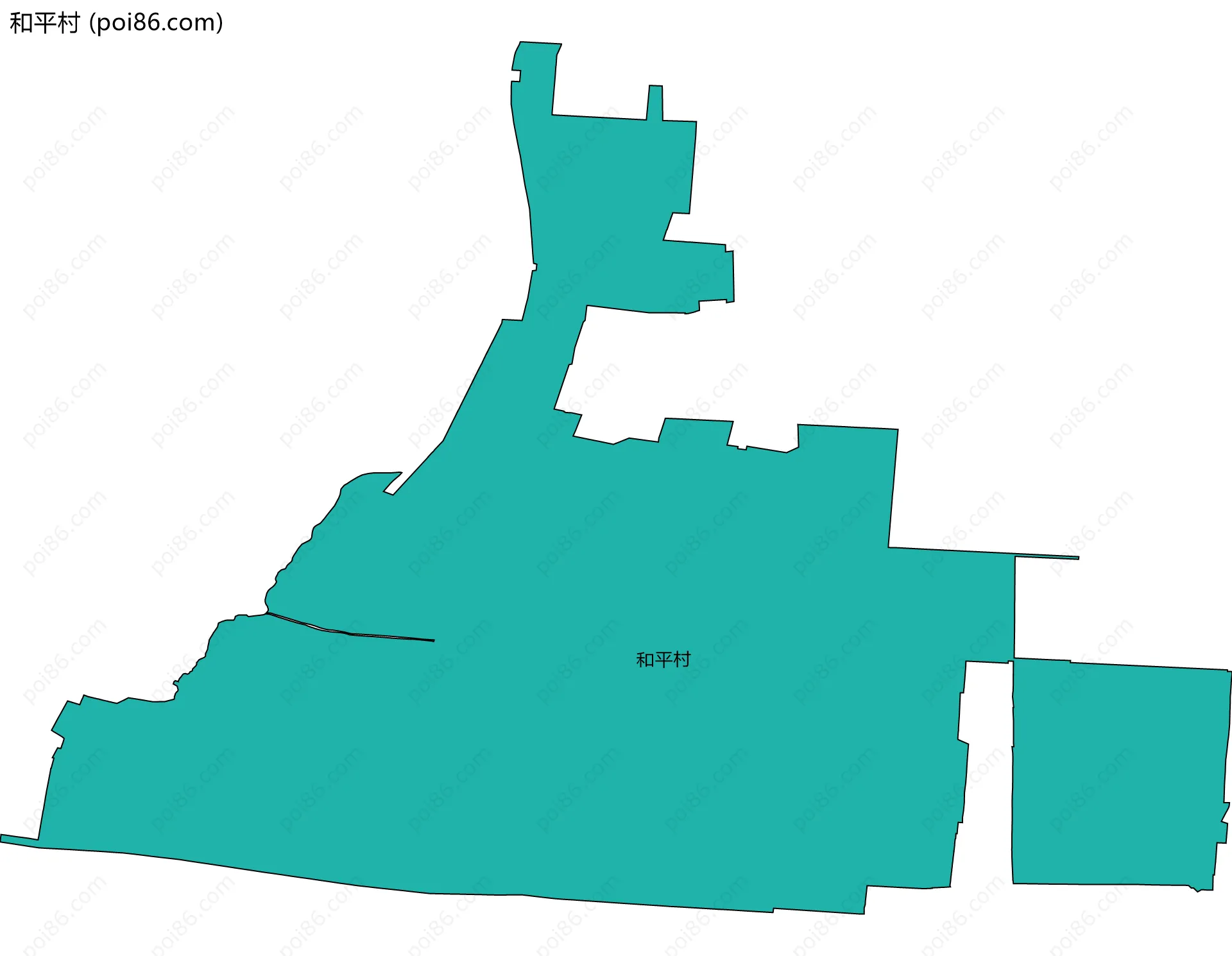 和平村边界地图