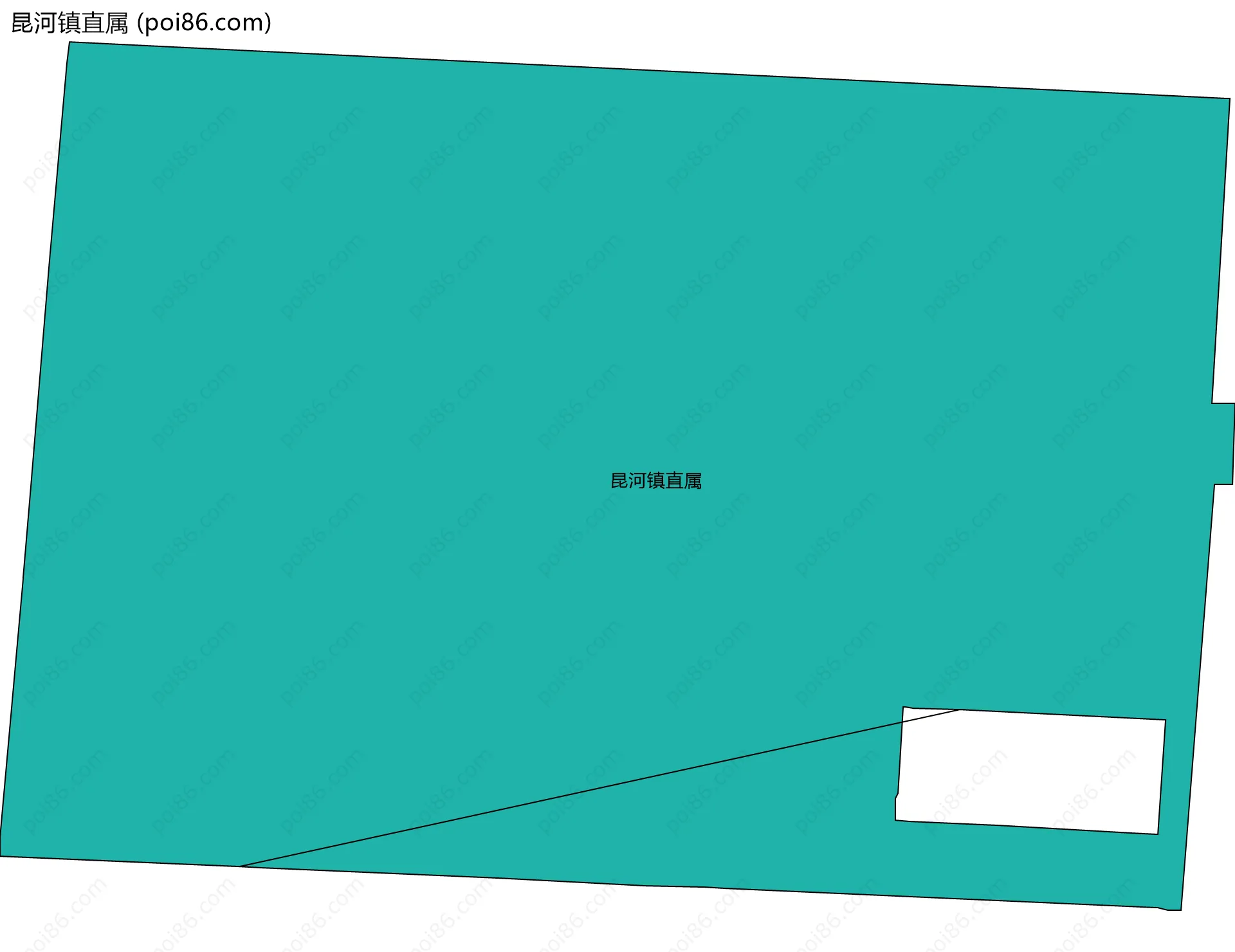 昆河镇直属边界地图