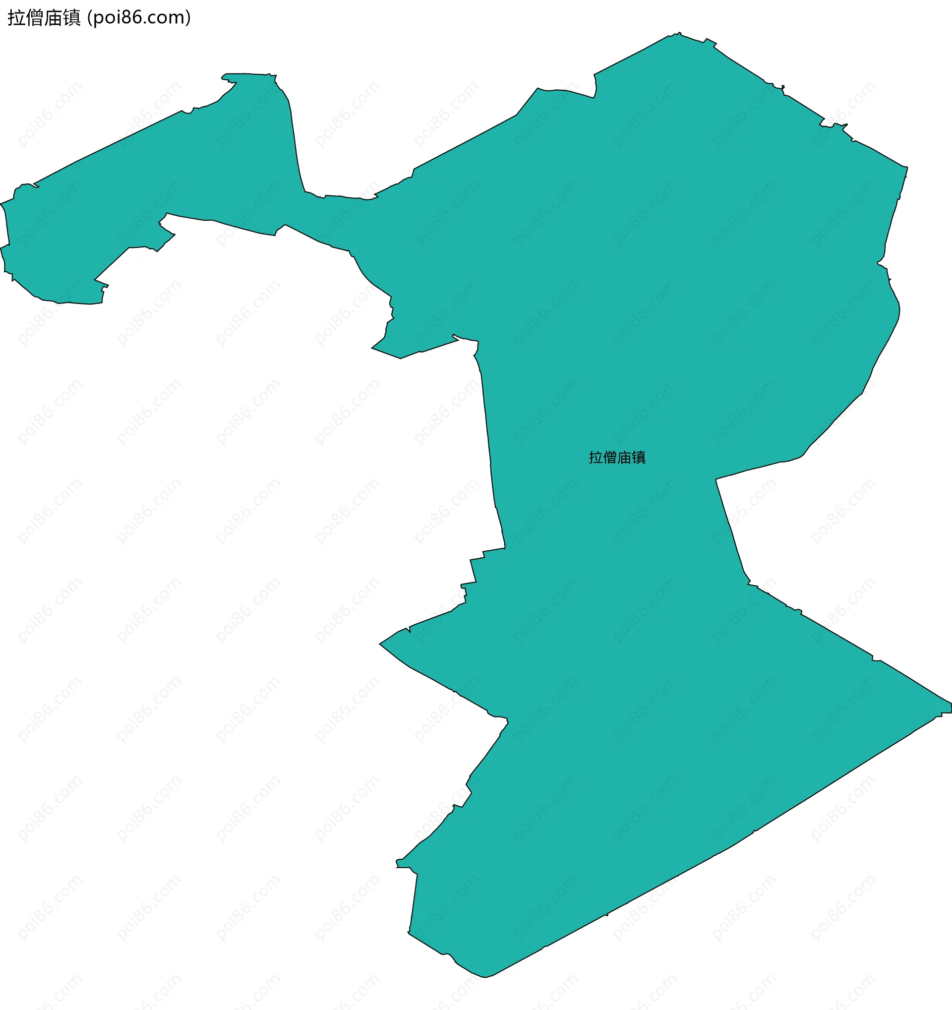 拉僧庙镇边界地图