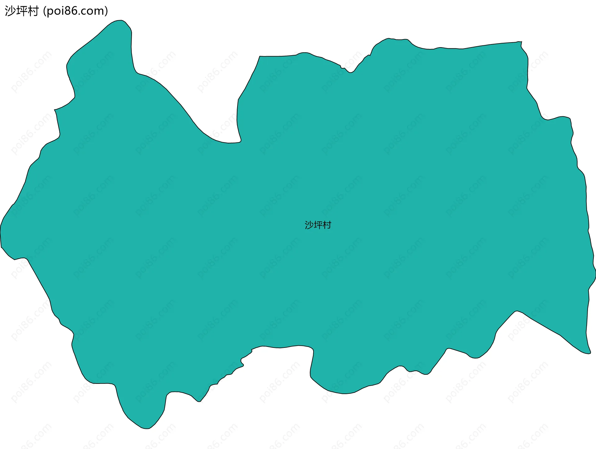 沙坪村边界地图