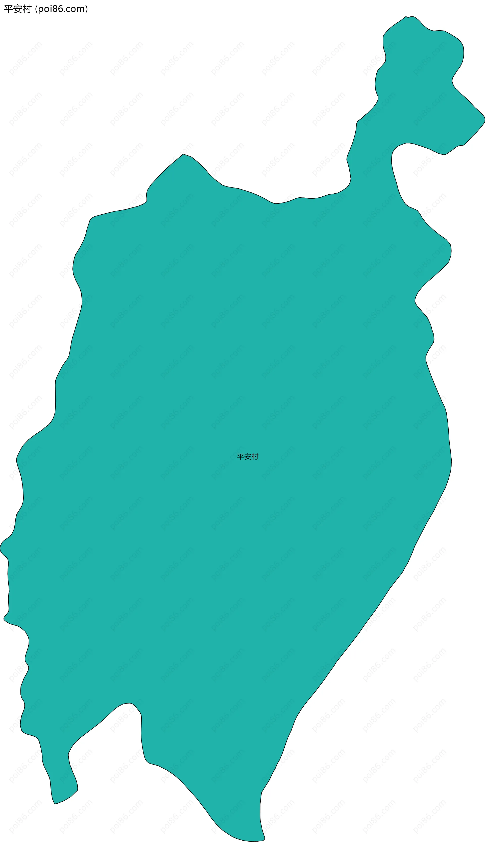 平安村边界地图