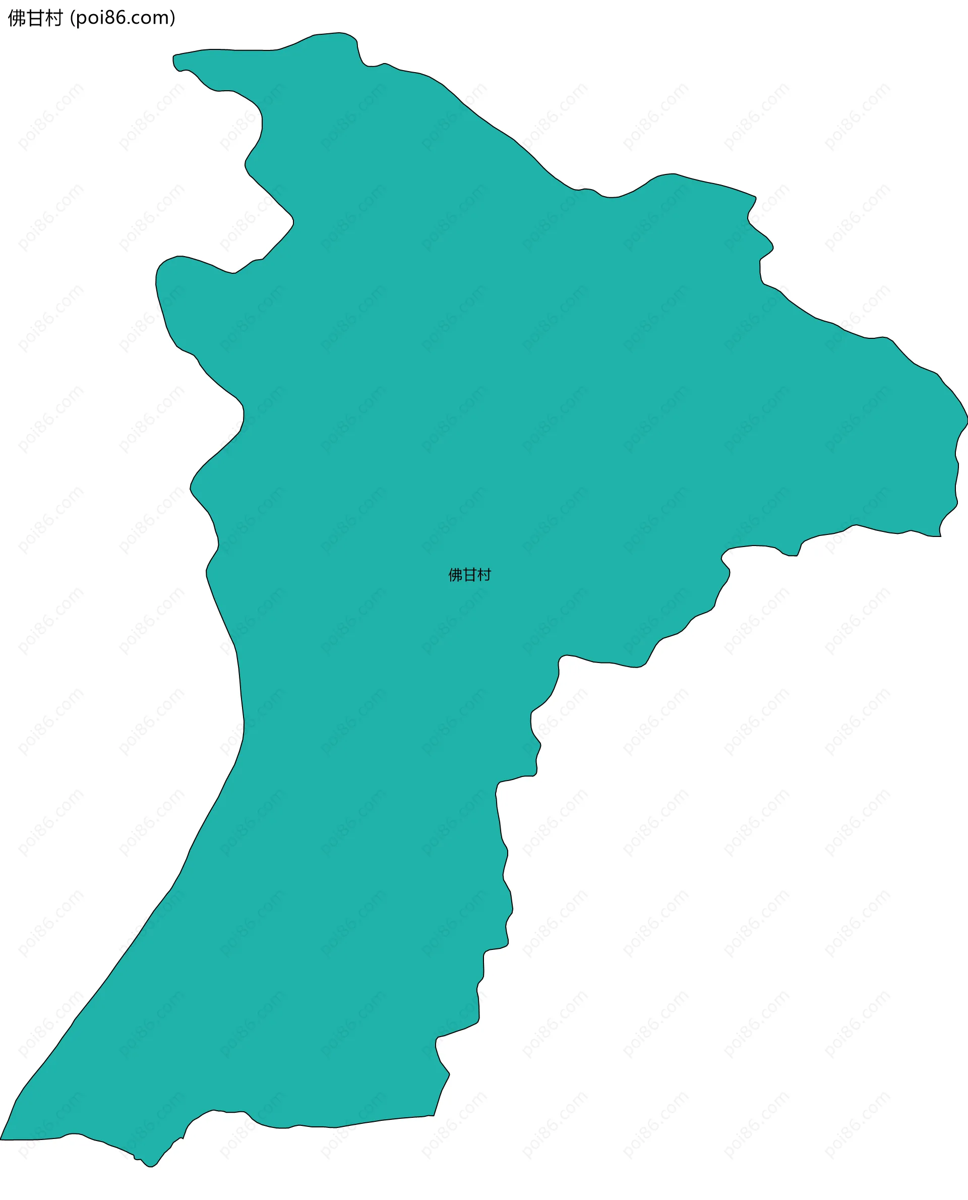 佛甘村边界地图