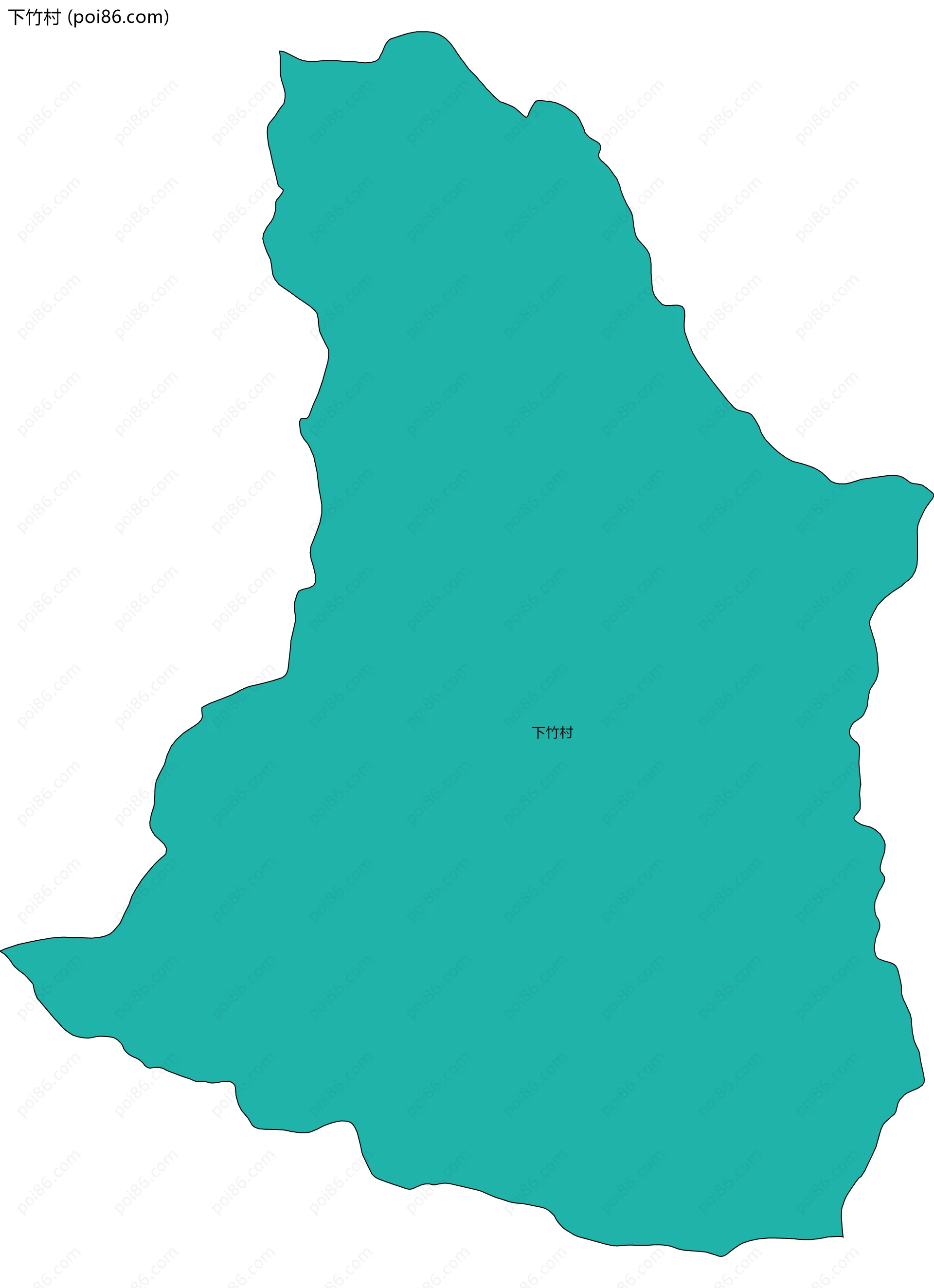 下竹村边界地图