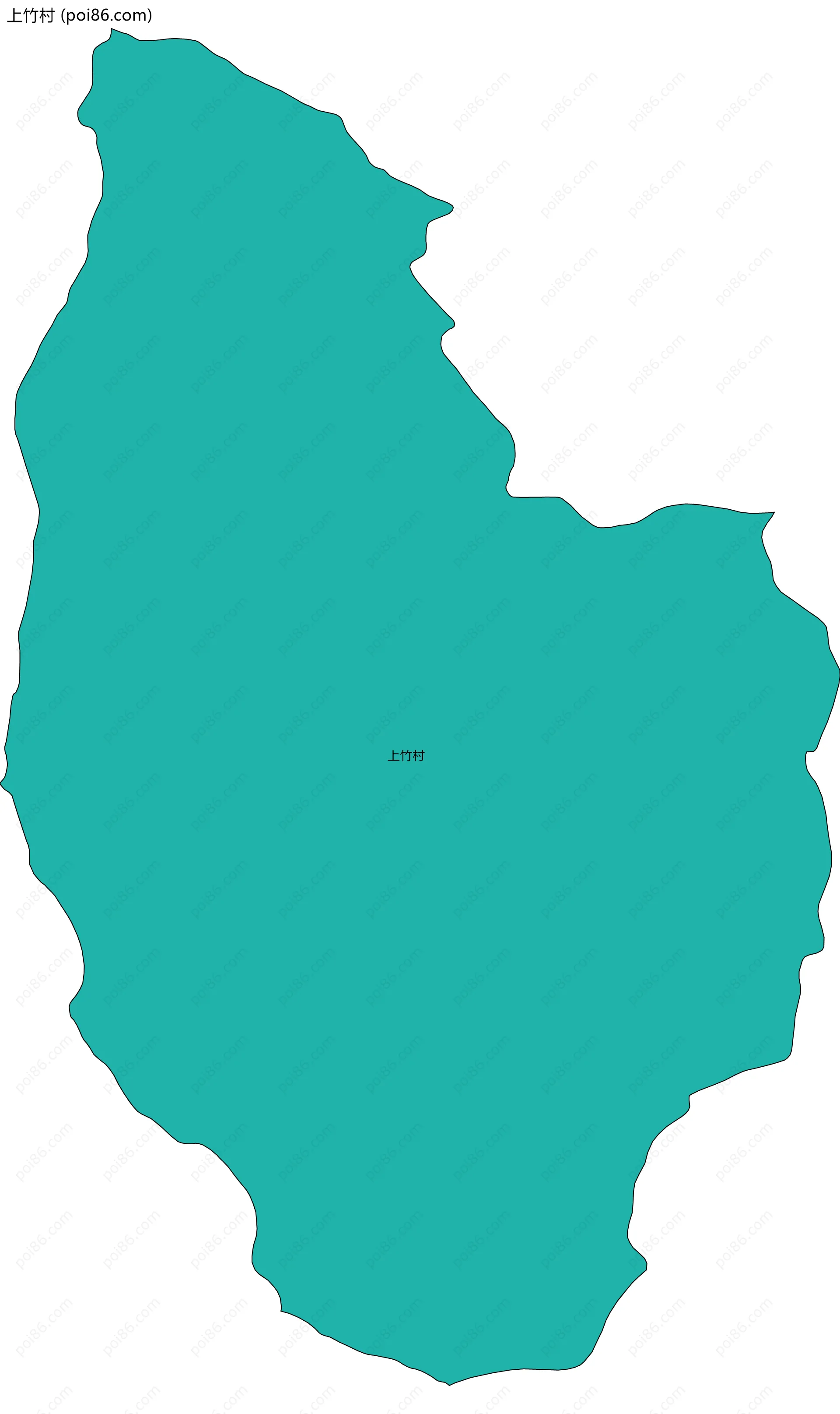 上竹村边界地图
