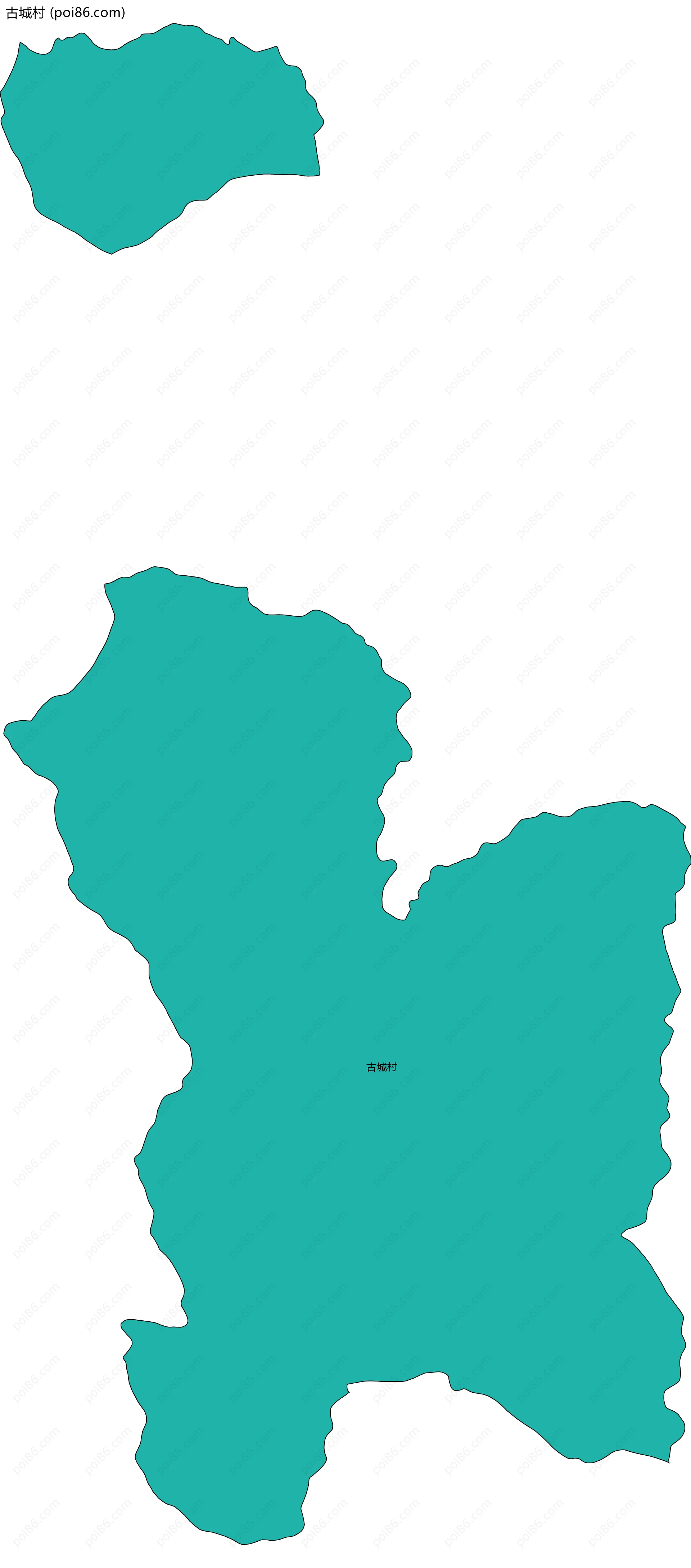 古城村边界地图