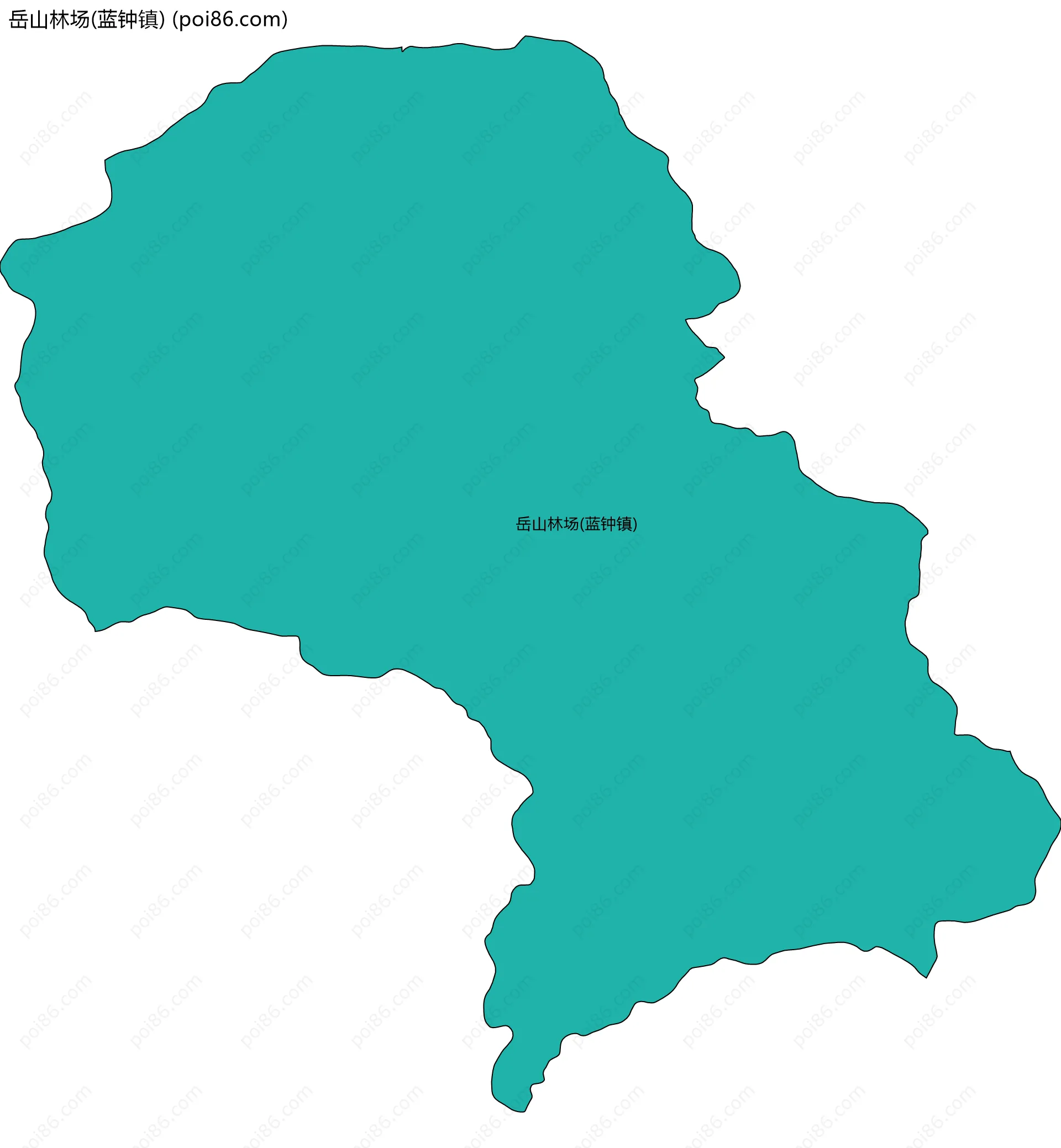 岳山林场(蓝钟镇)边界地图