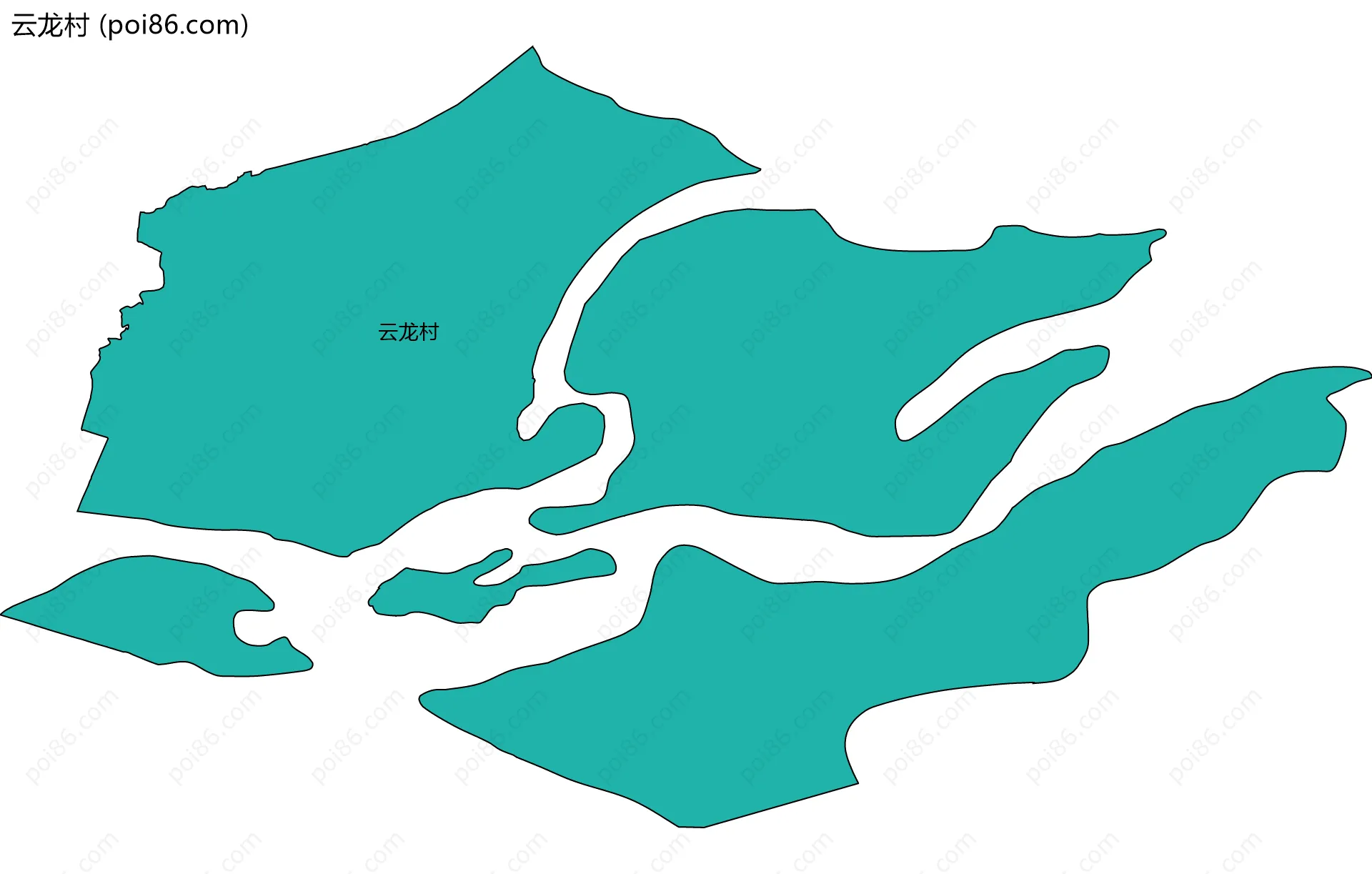 云龙村边界地图