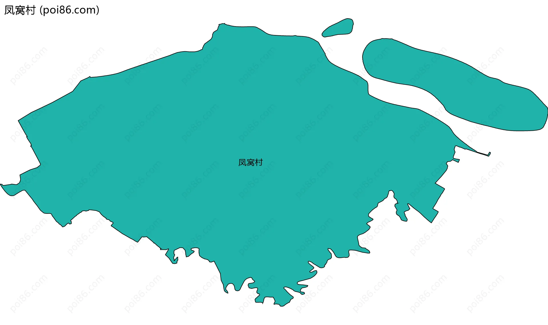 凤窝村边界地图