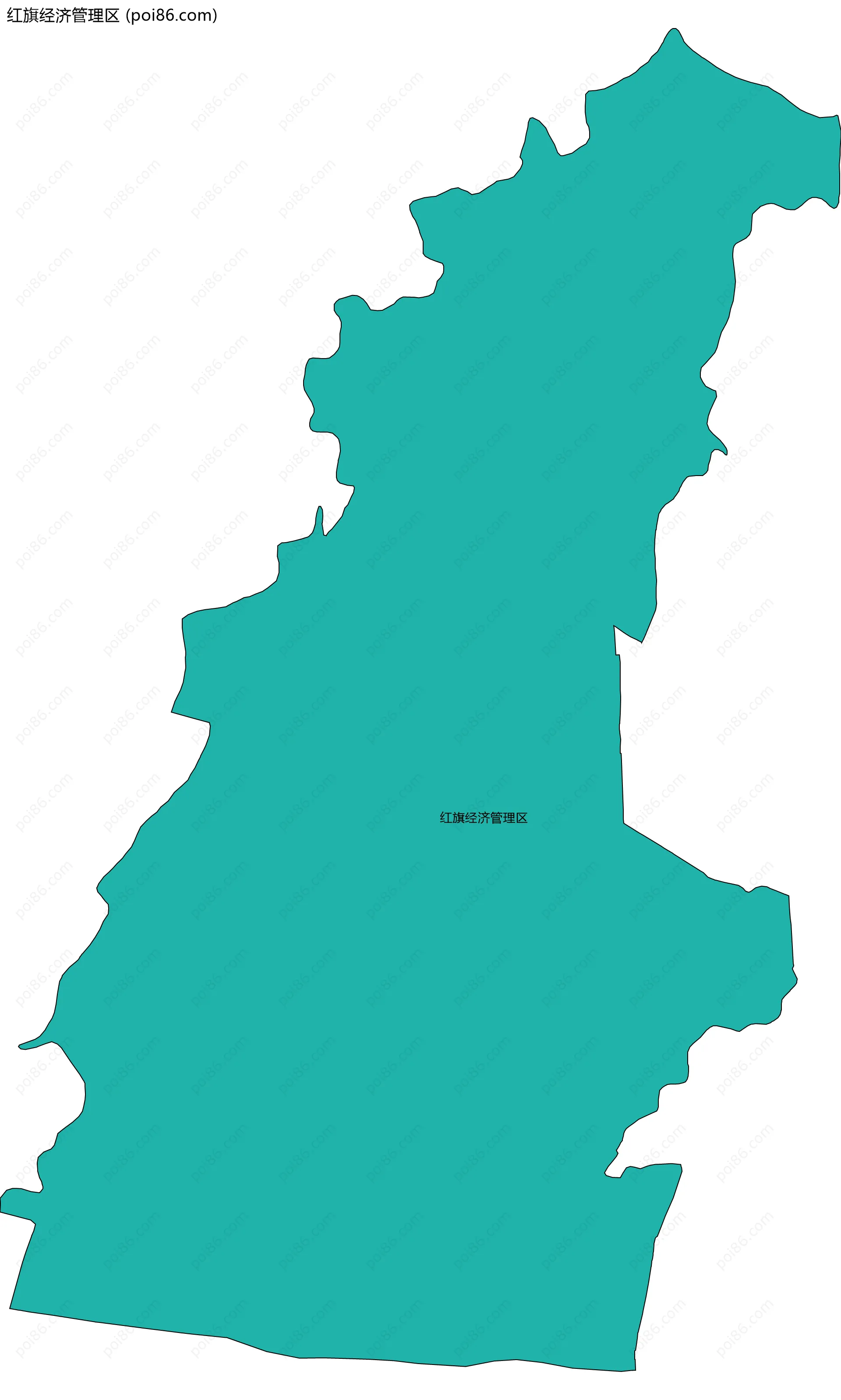 红旗经济管理区边界地图