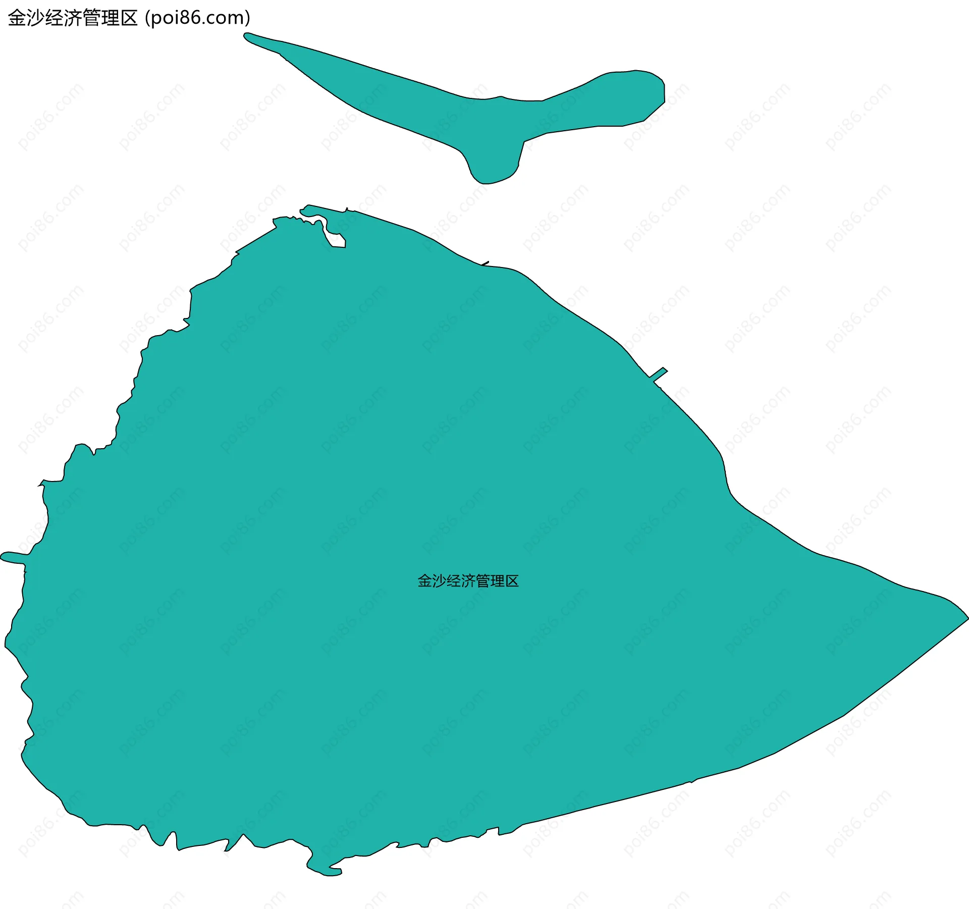 金沙经济管理区边界地图