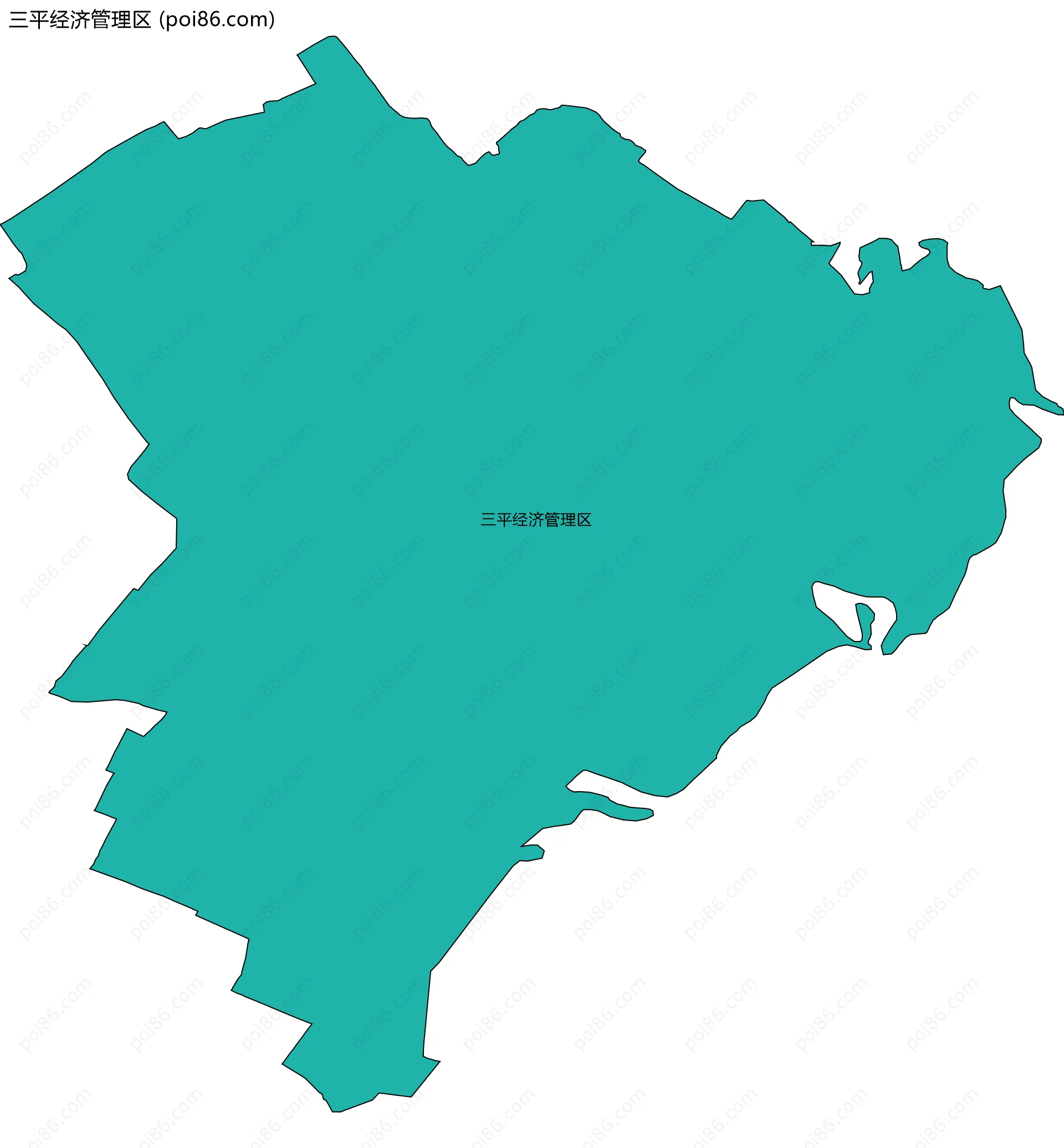 三平经济管理区边界地图