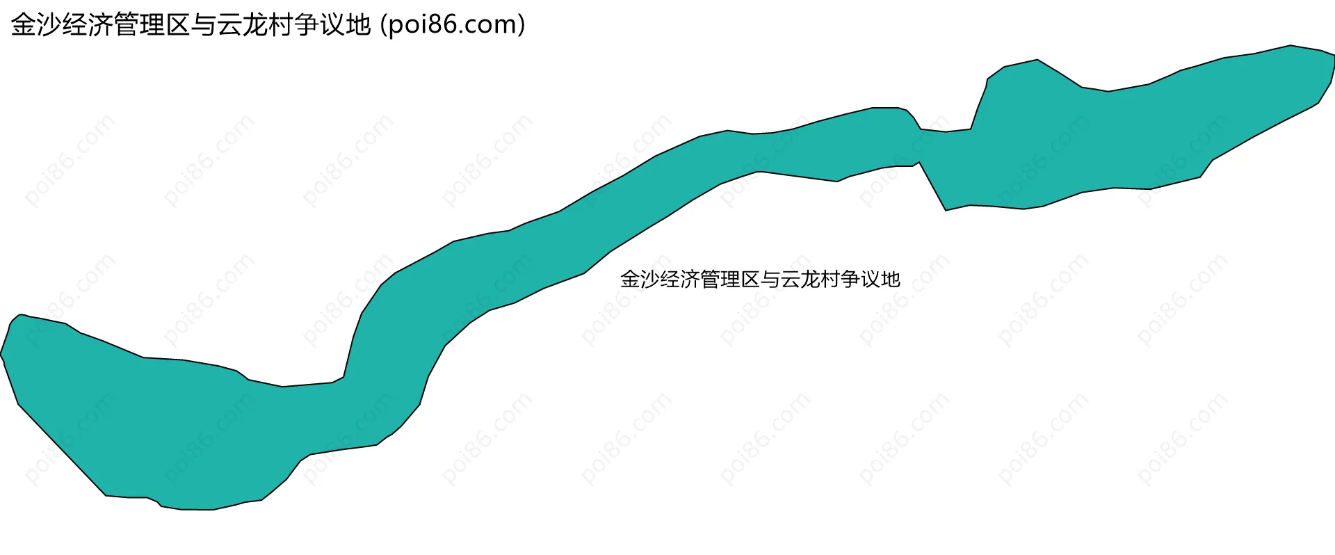 金沙经济管理区与云龙村争议地边界地图