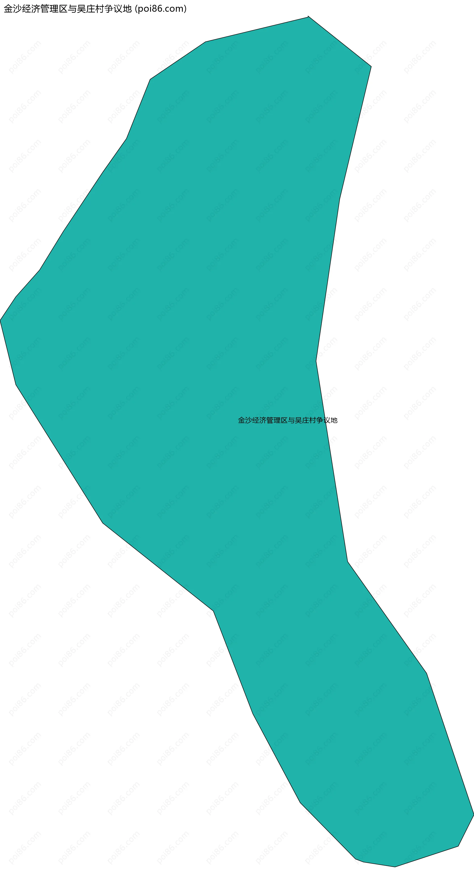 金沙经济管理区与吴庄村争议地边界地图