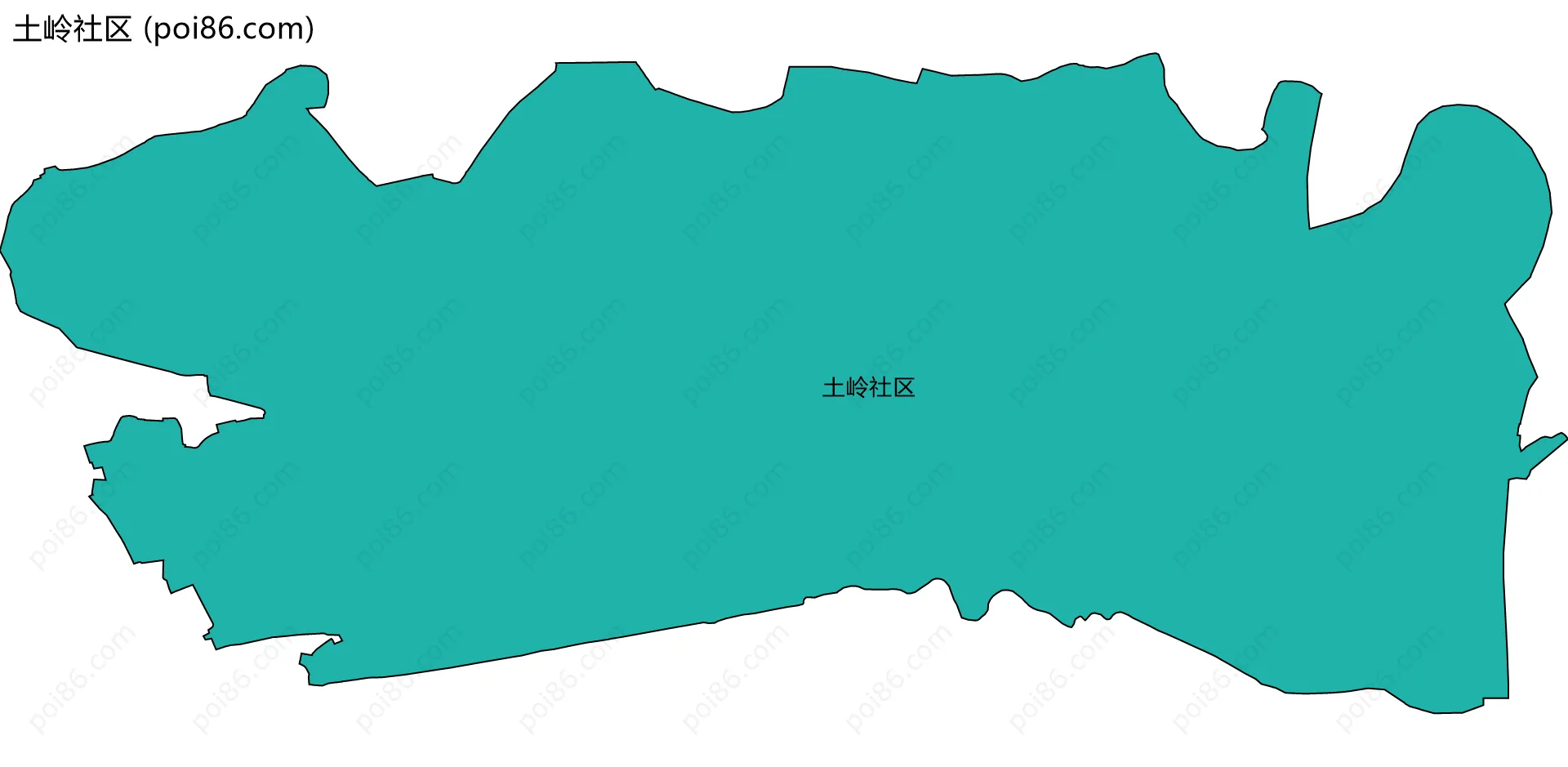 土岭社区边界地图