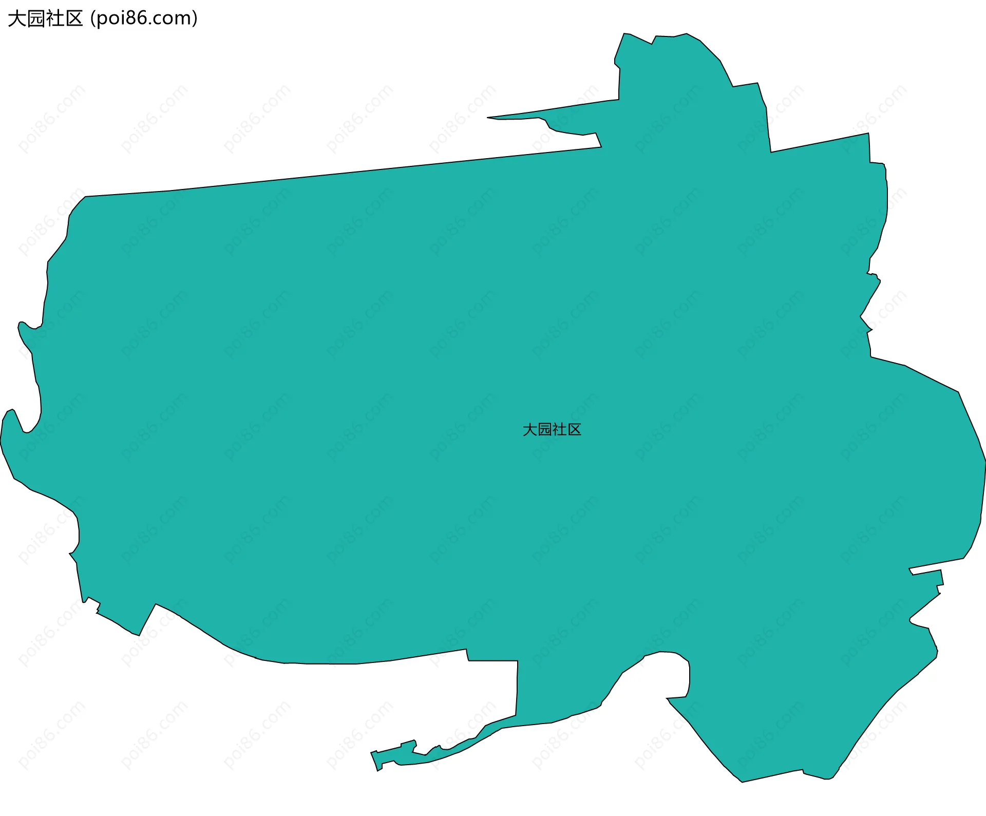 大园社区边界地图