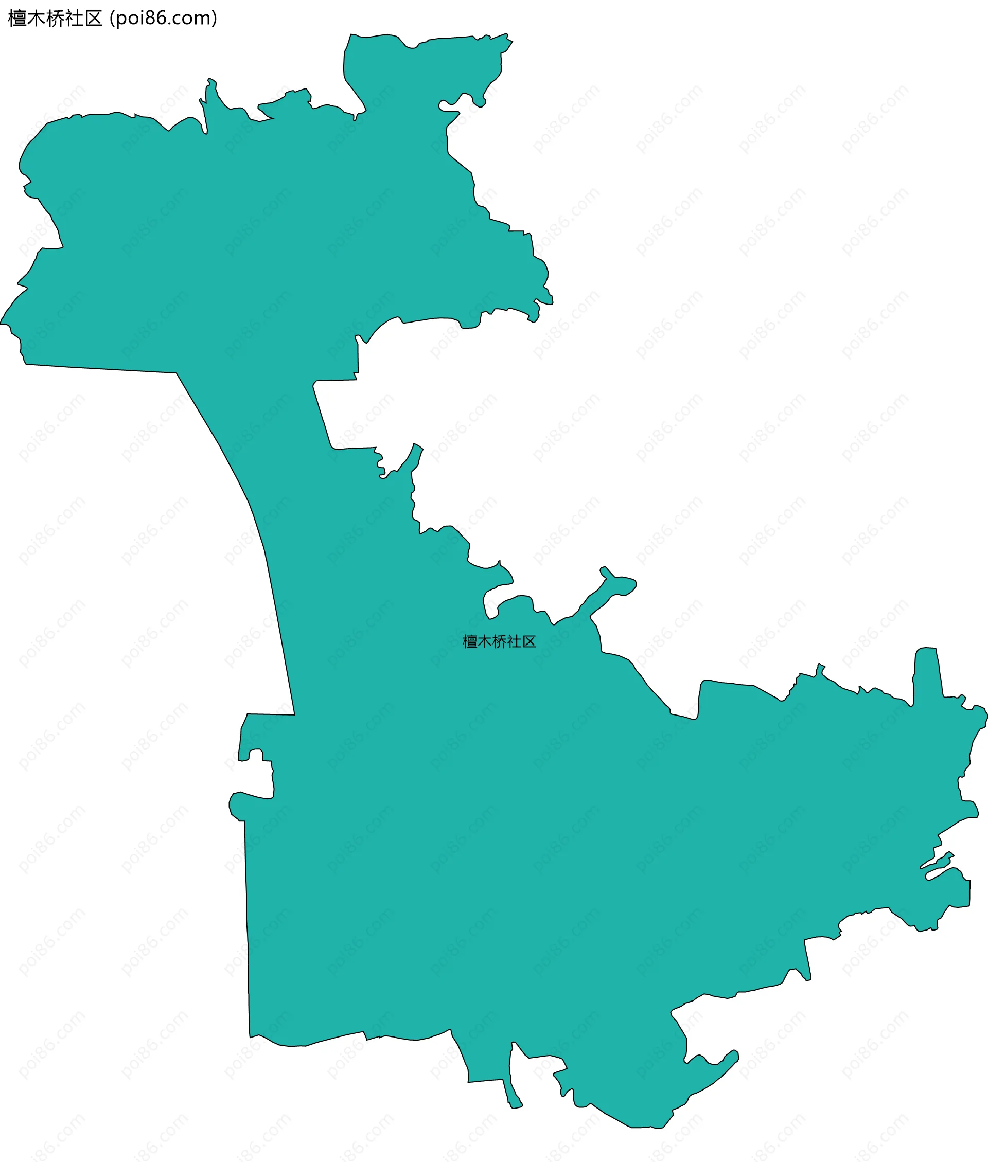 檀木桥社区边界地图