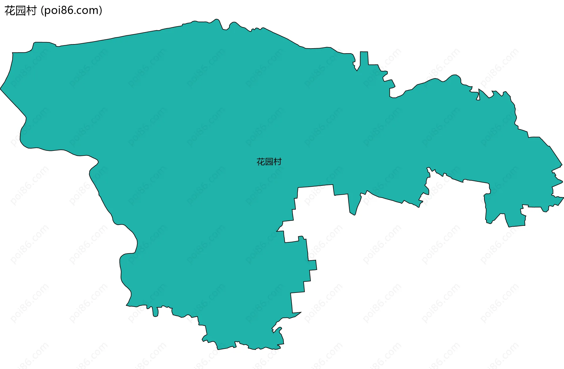 花园村边界地图