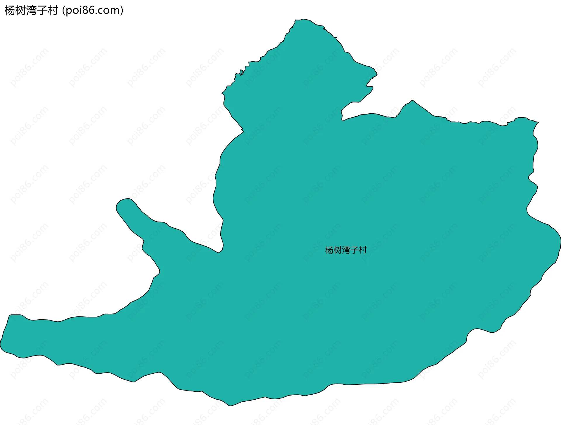 杨树湾子村边界地图