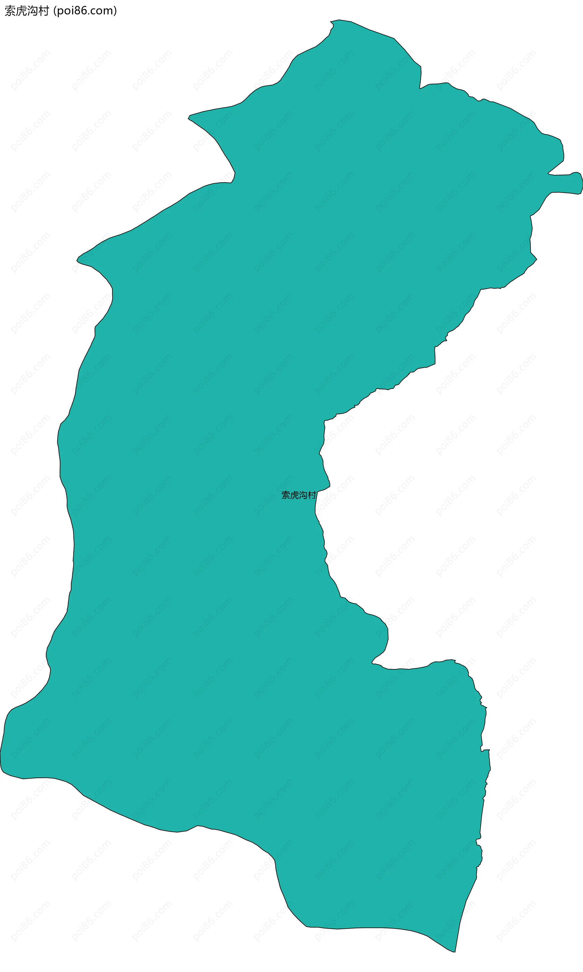 索虎沟村边界地图
