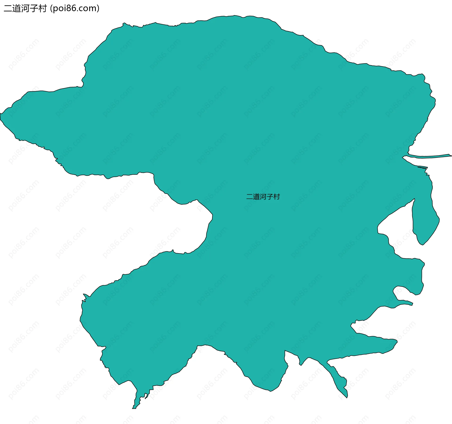 二道河子村边界地图