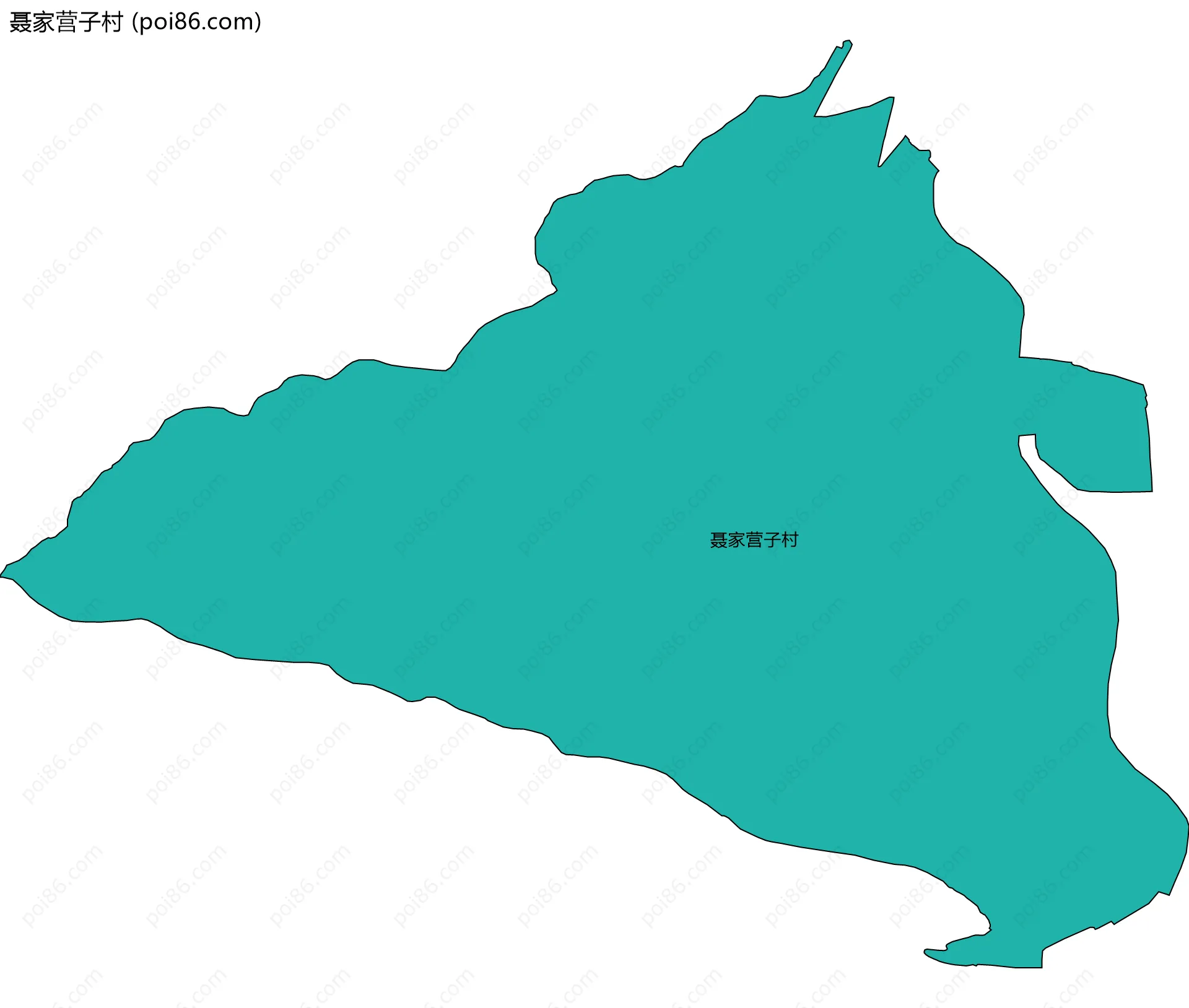 聂家营子村边界地图