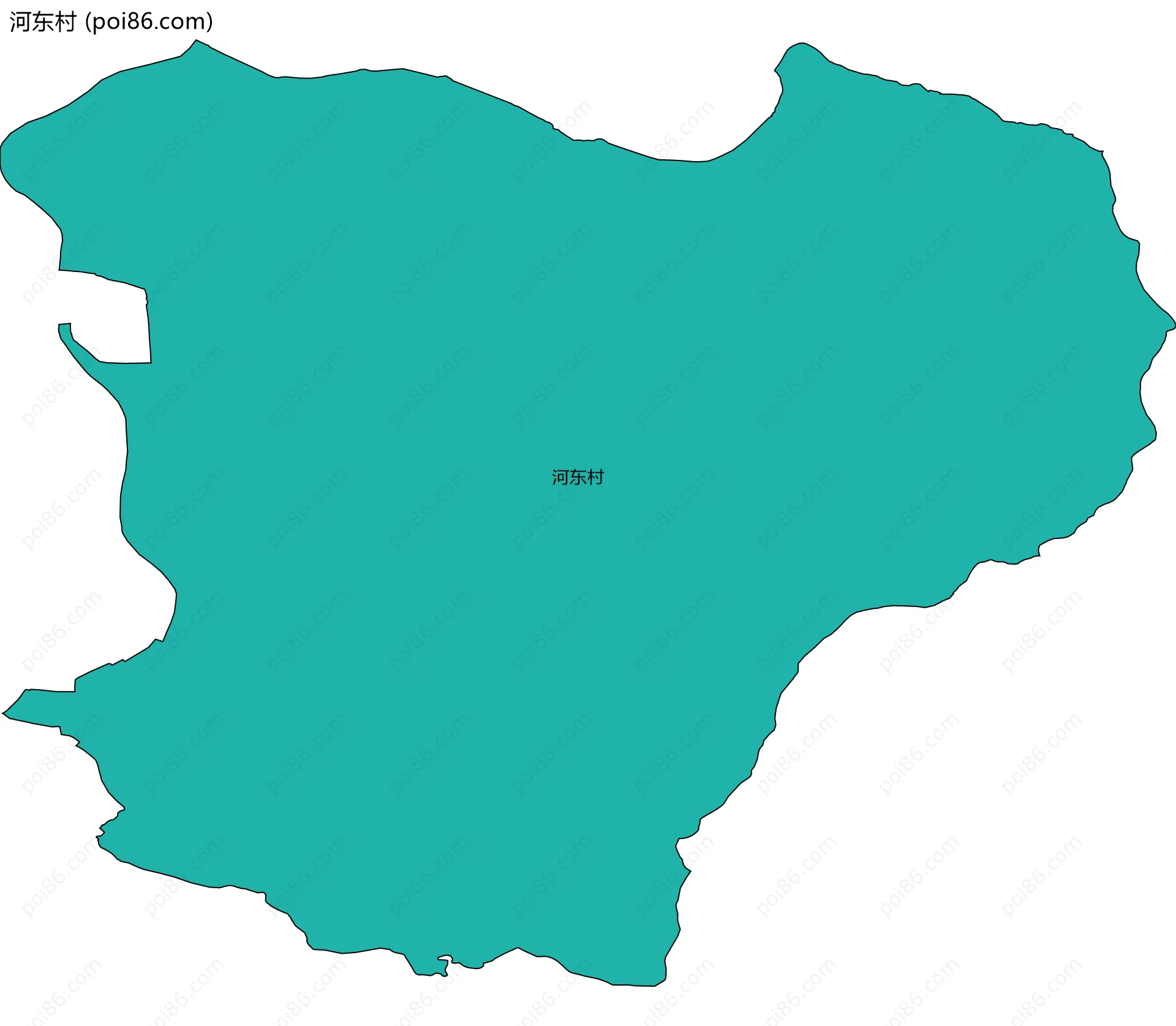 河东村边界地图