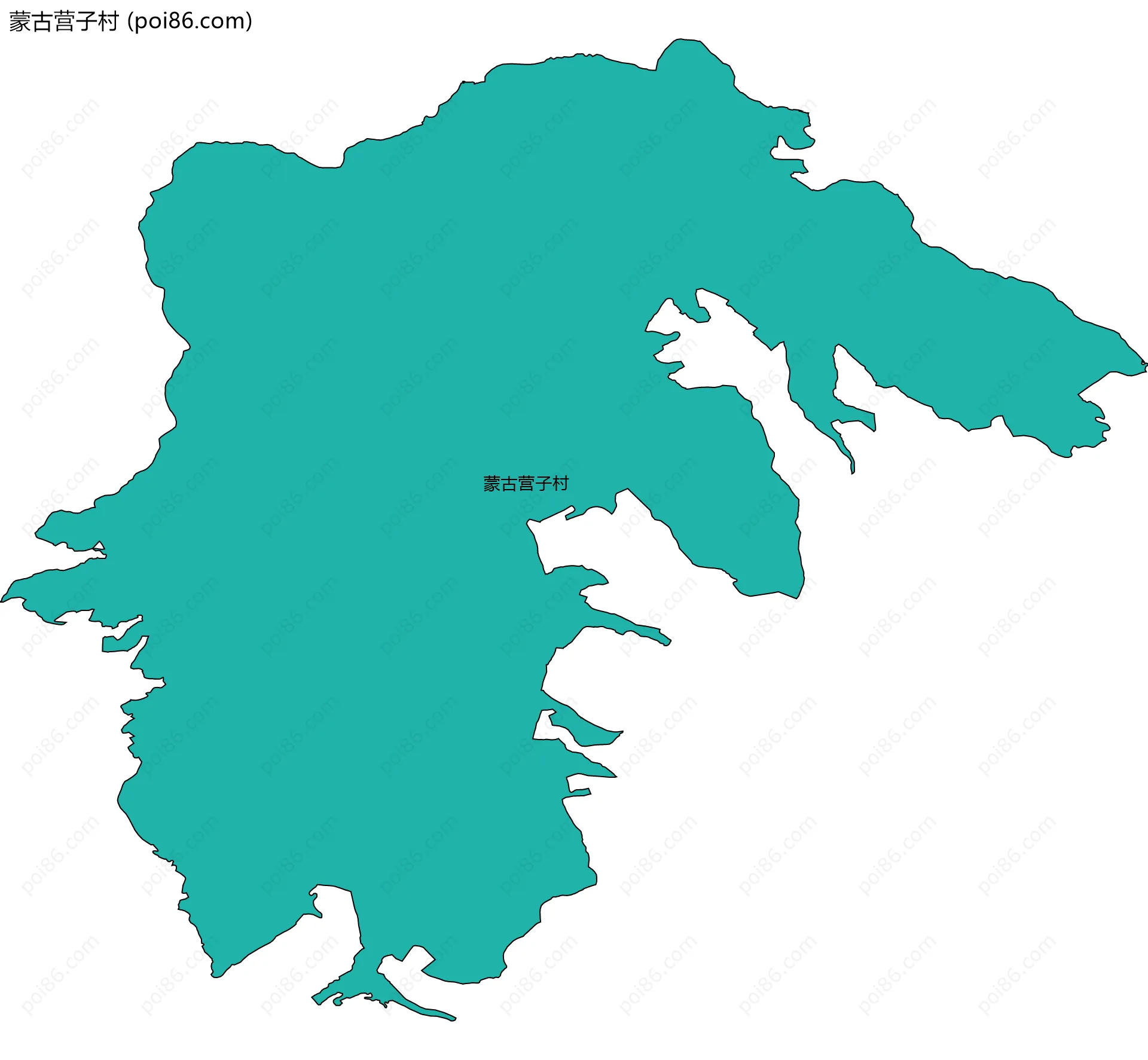 蒙古营子村边界地图
