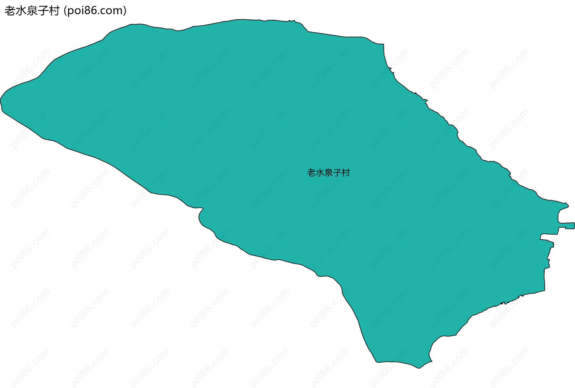 老水泉子村边界地图