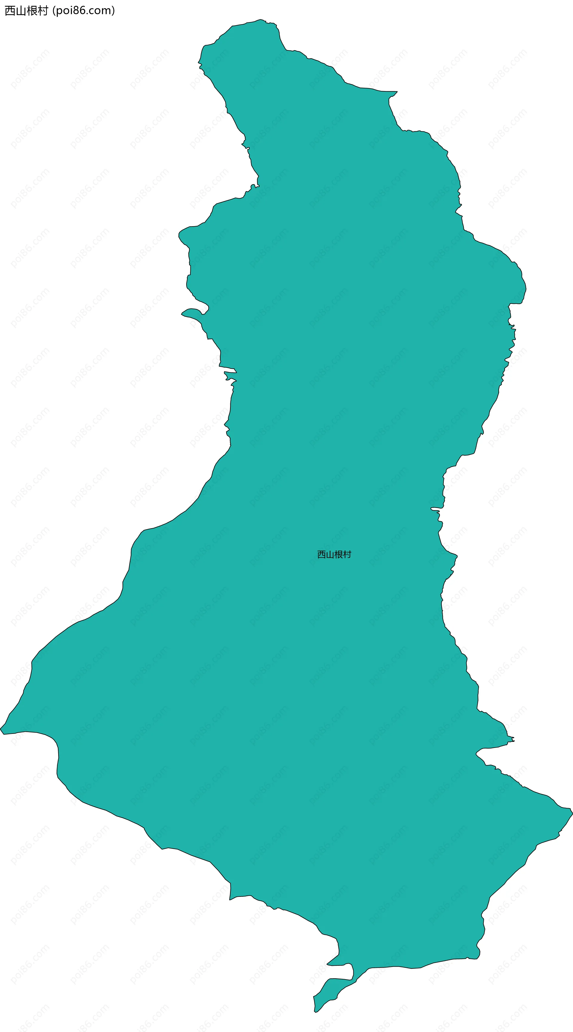 西山根村边界地图