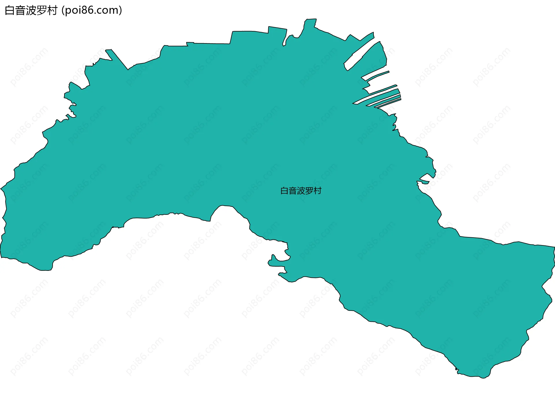 白音波罗村边界地图
