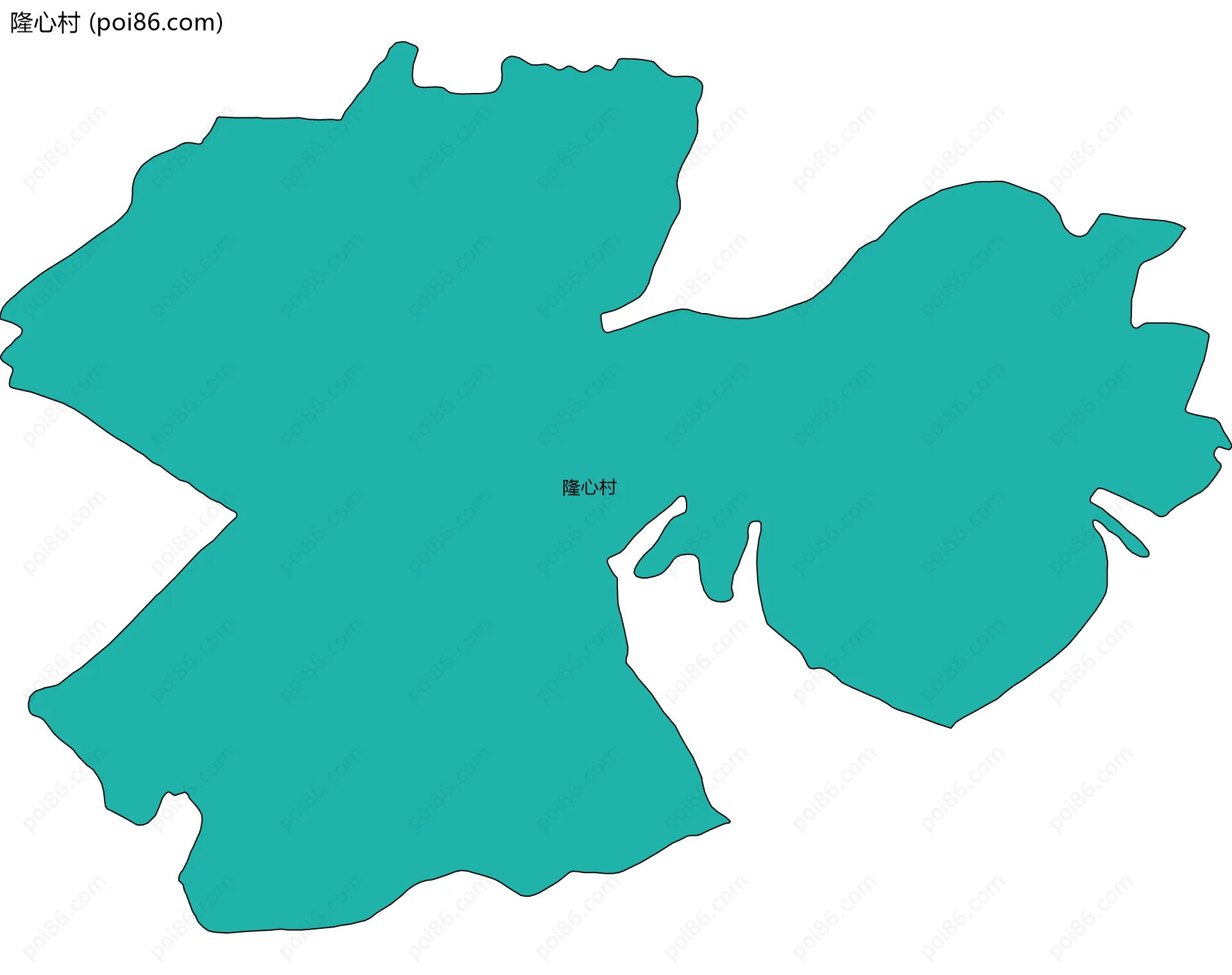 隆心村边界地图