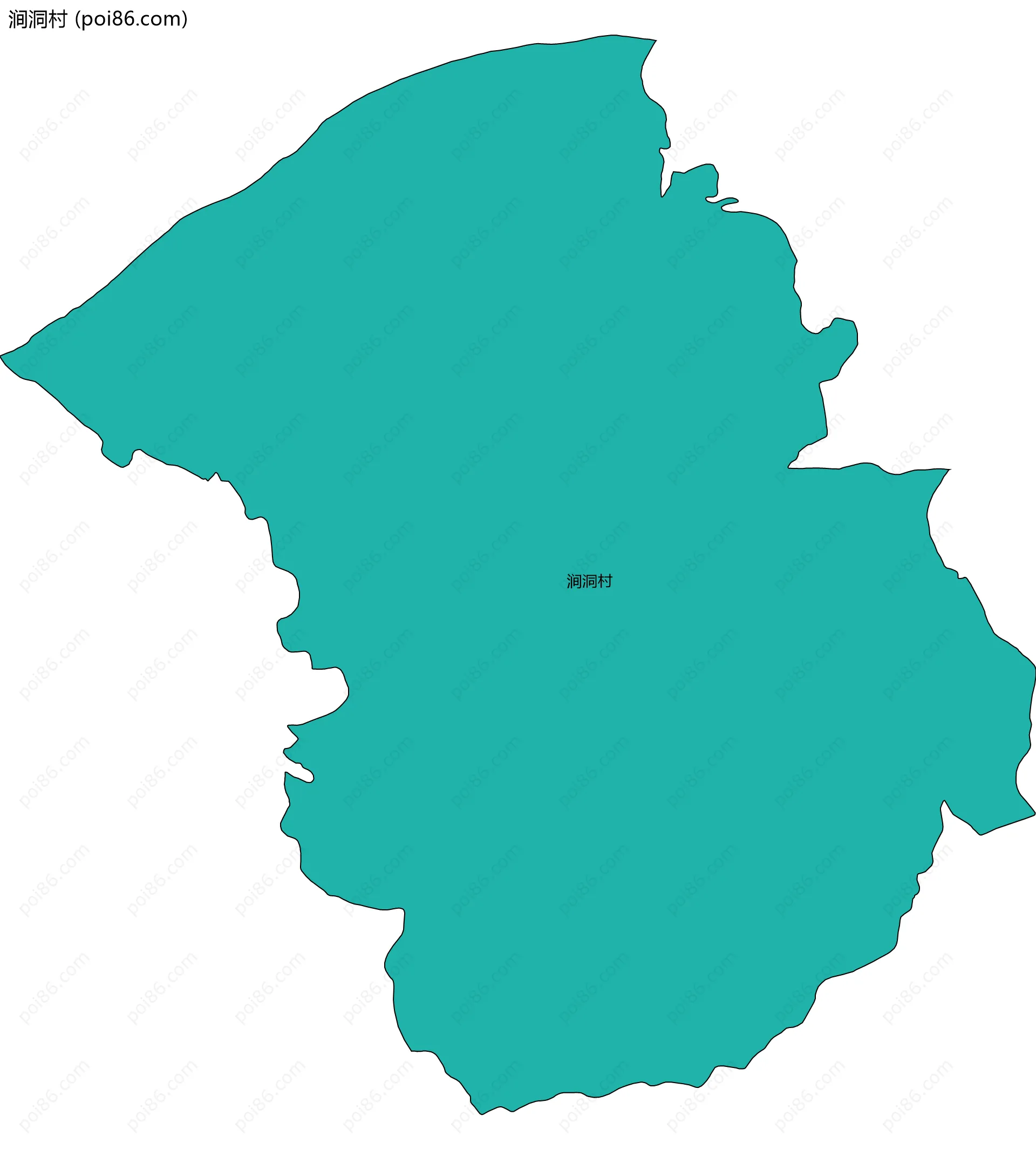 涧洞村边界地图