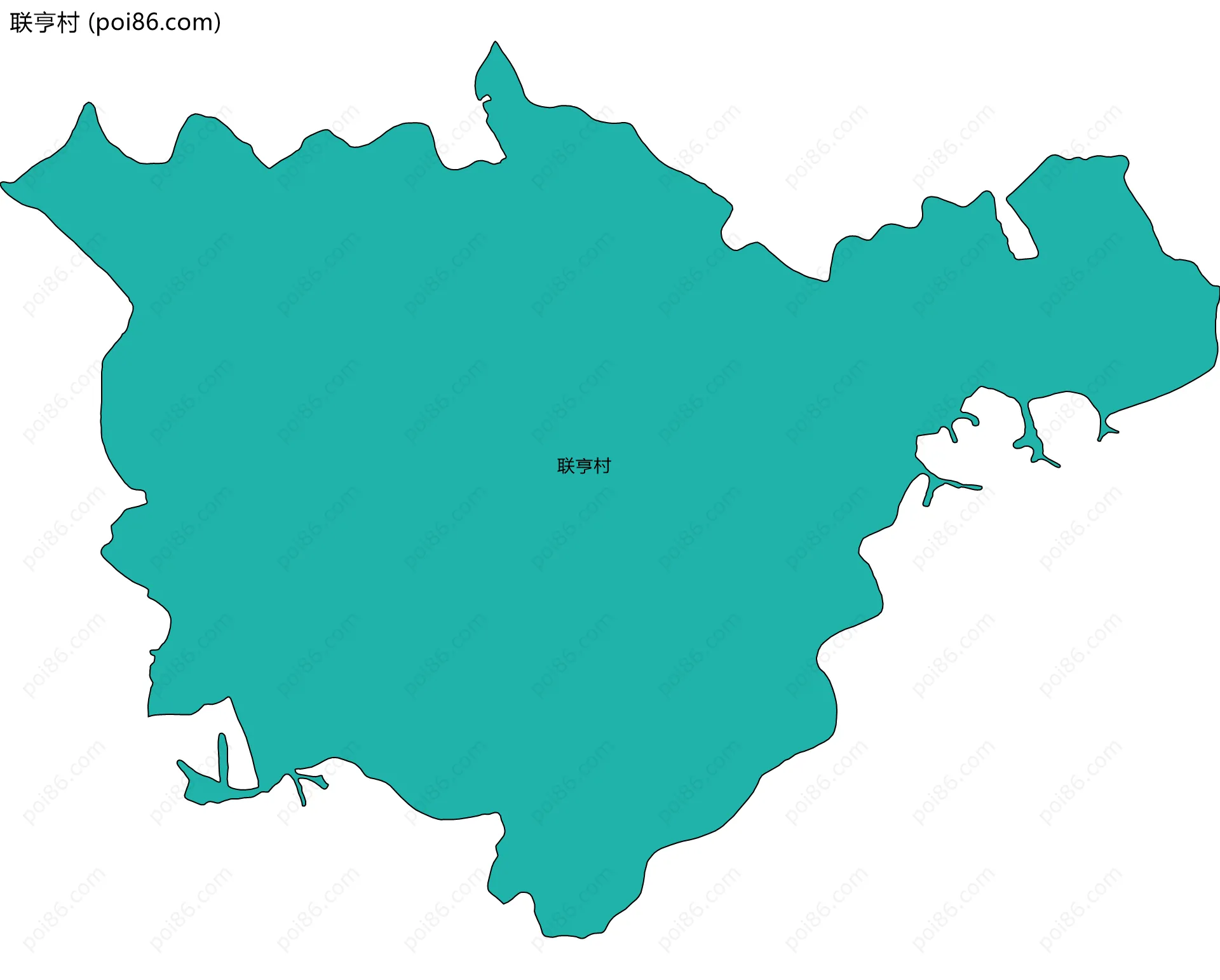 联亨村边界地图