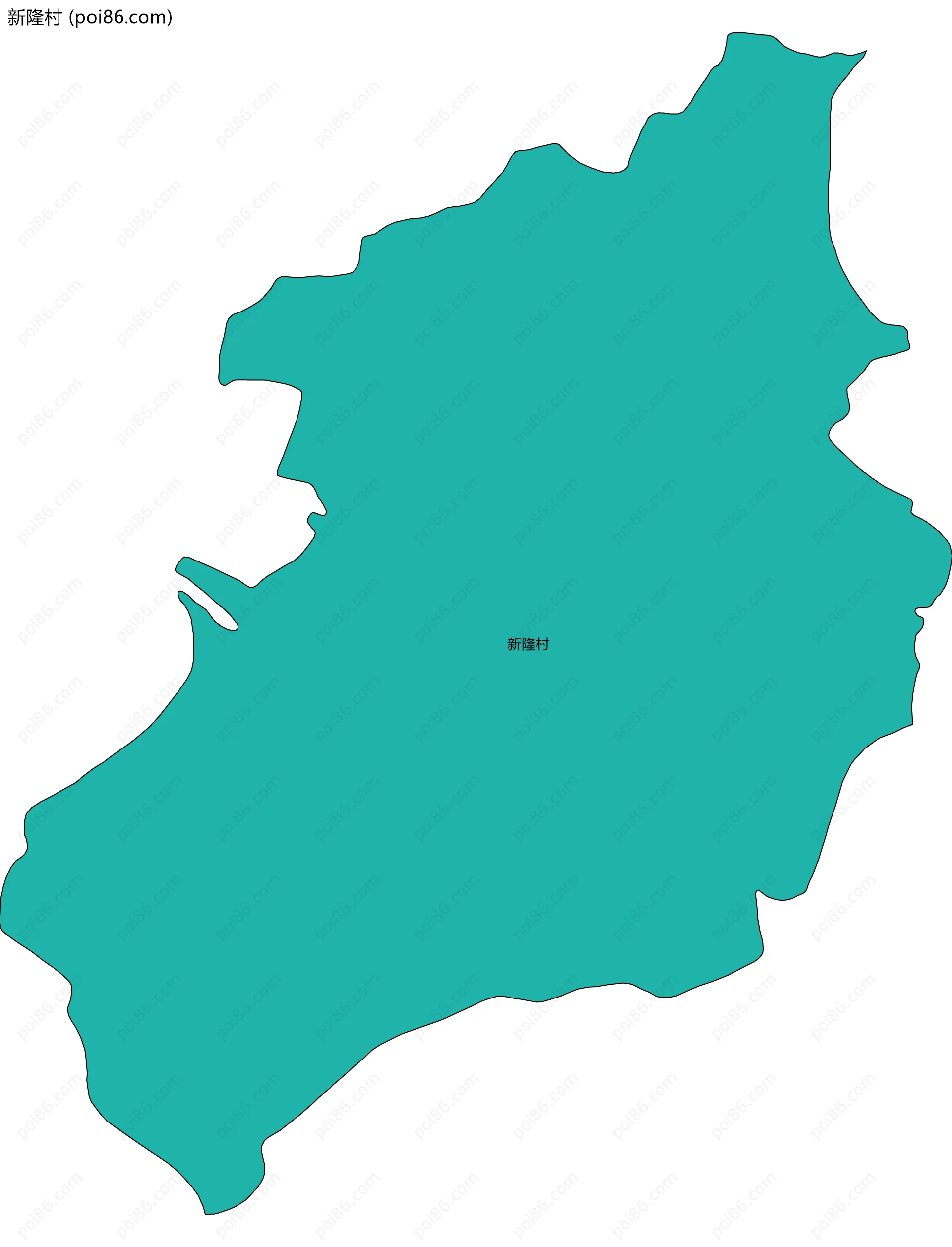 新隆村边界地图