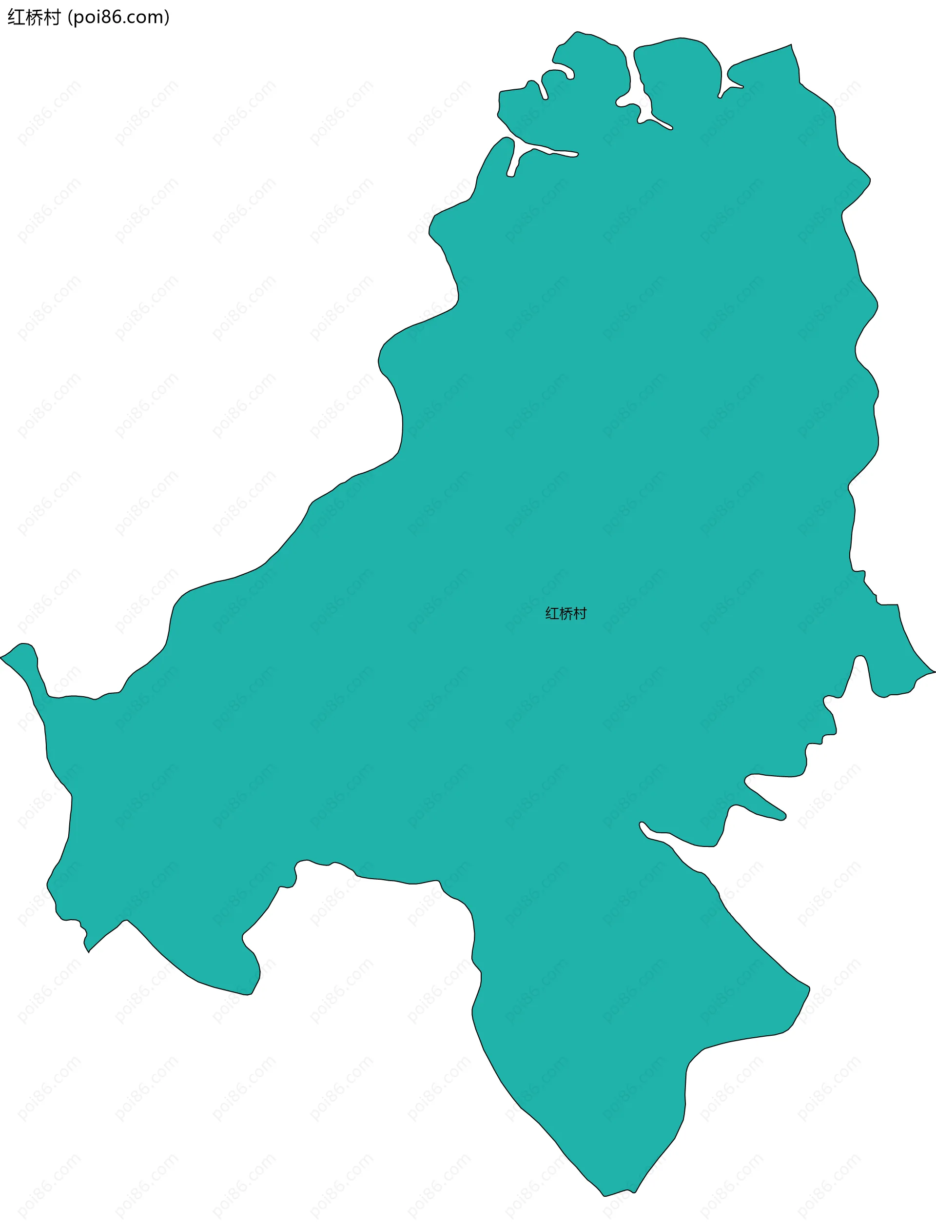 红桥村边界地图