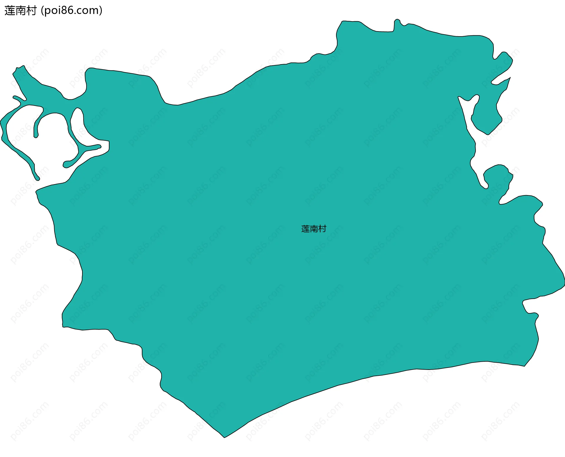 莲南村边界地图
