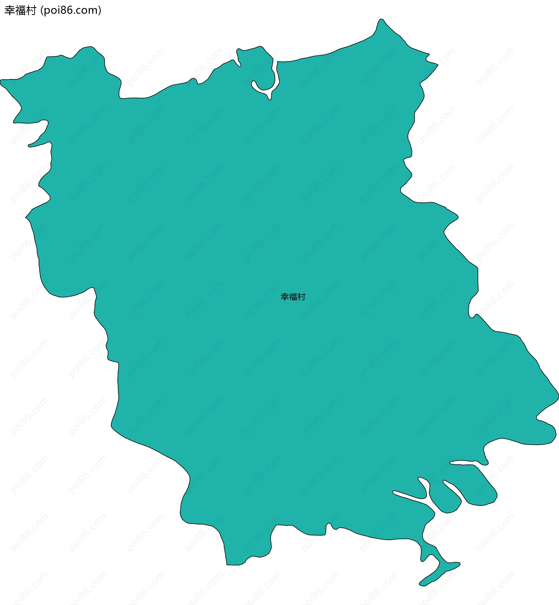 幸福村边界地图