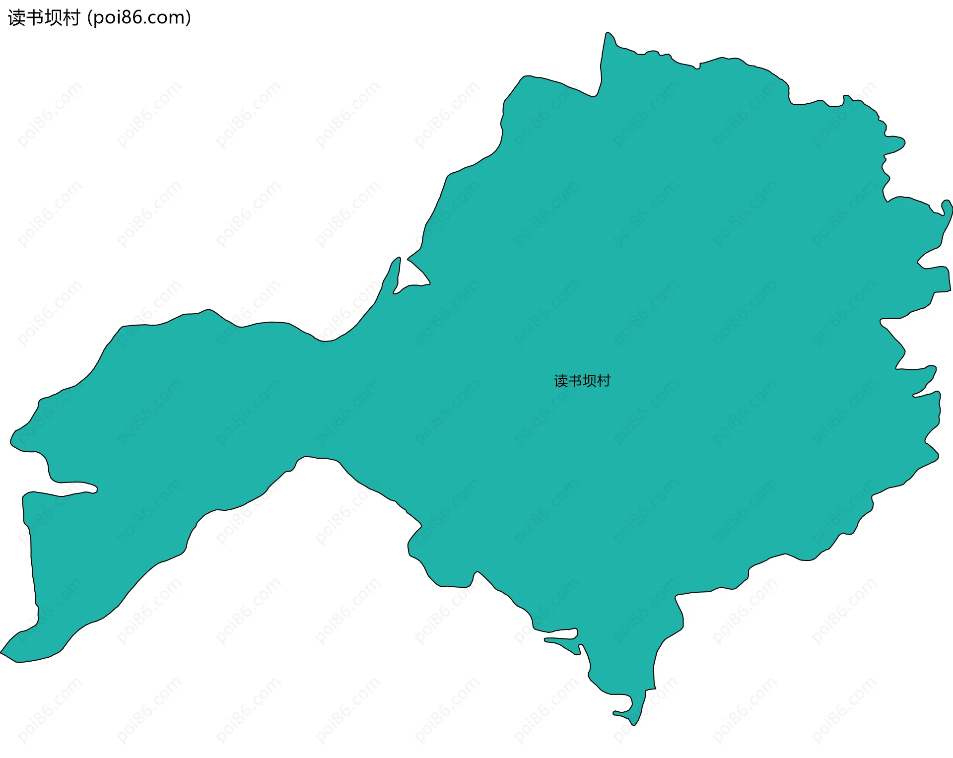 读书坝村边界地图