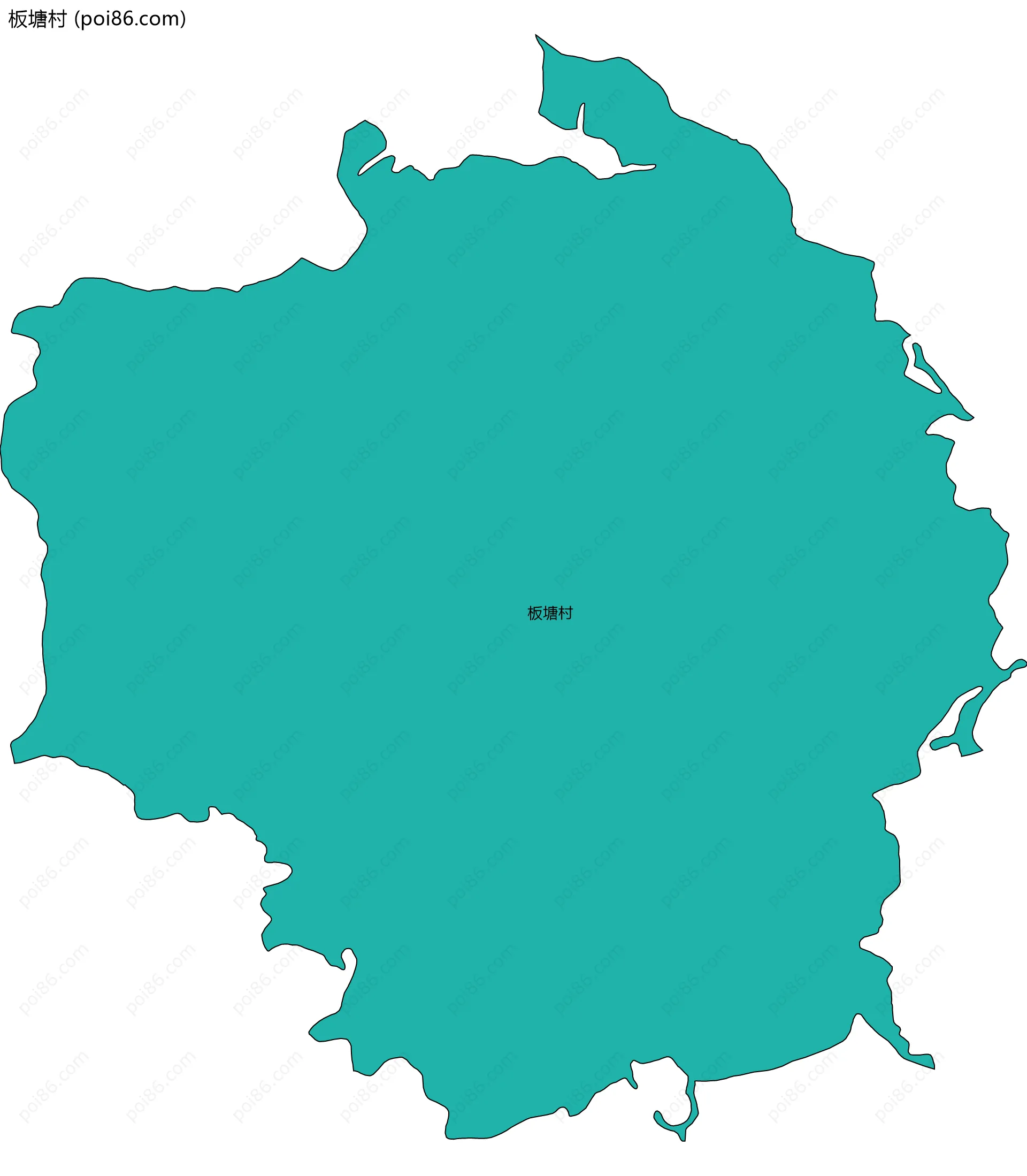 板塘村边界地图