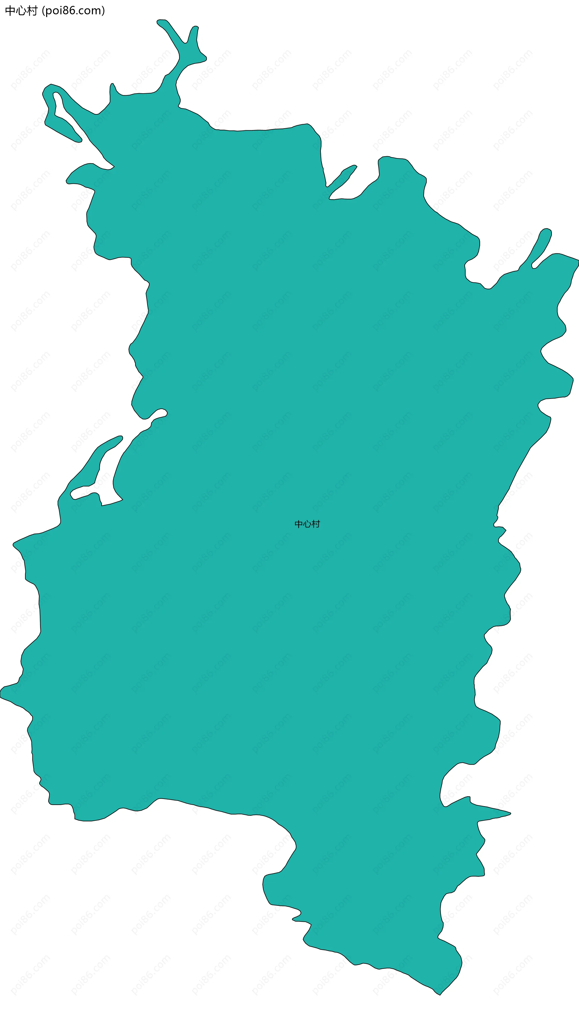 中心村边界地图