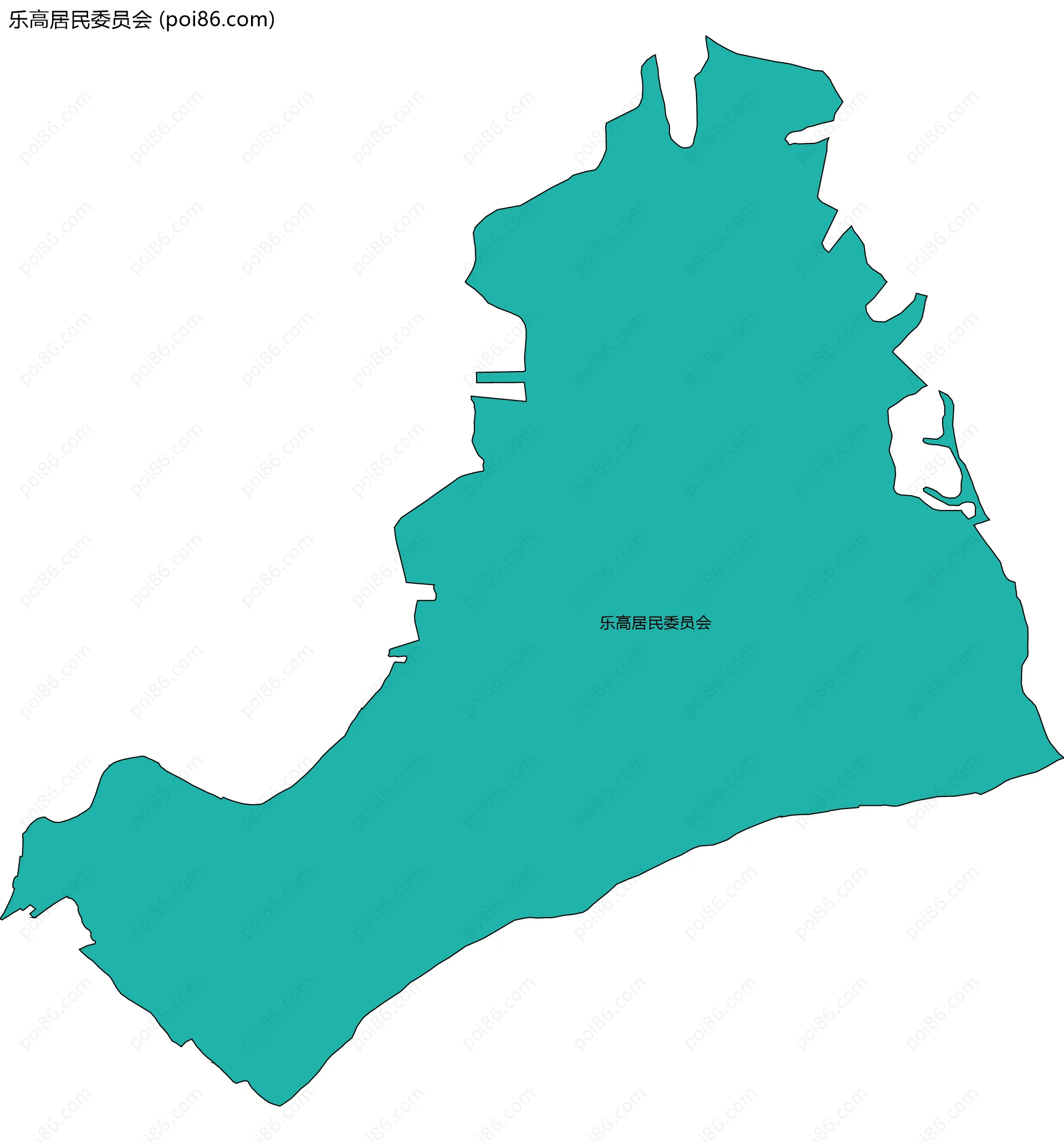 乐高居民委员会边界地图