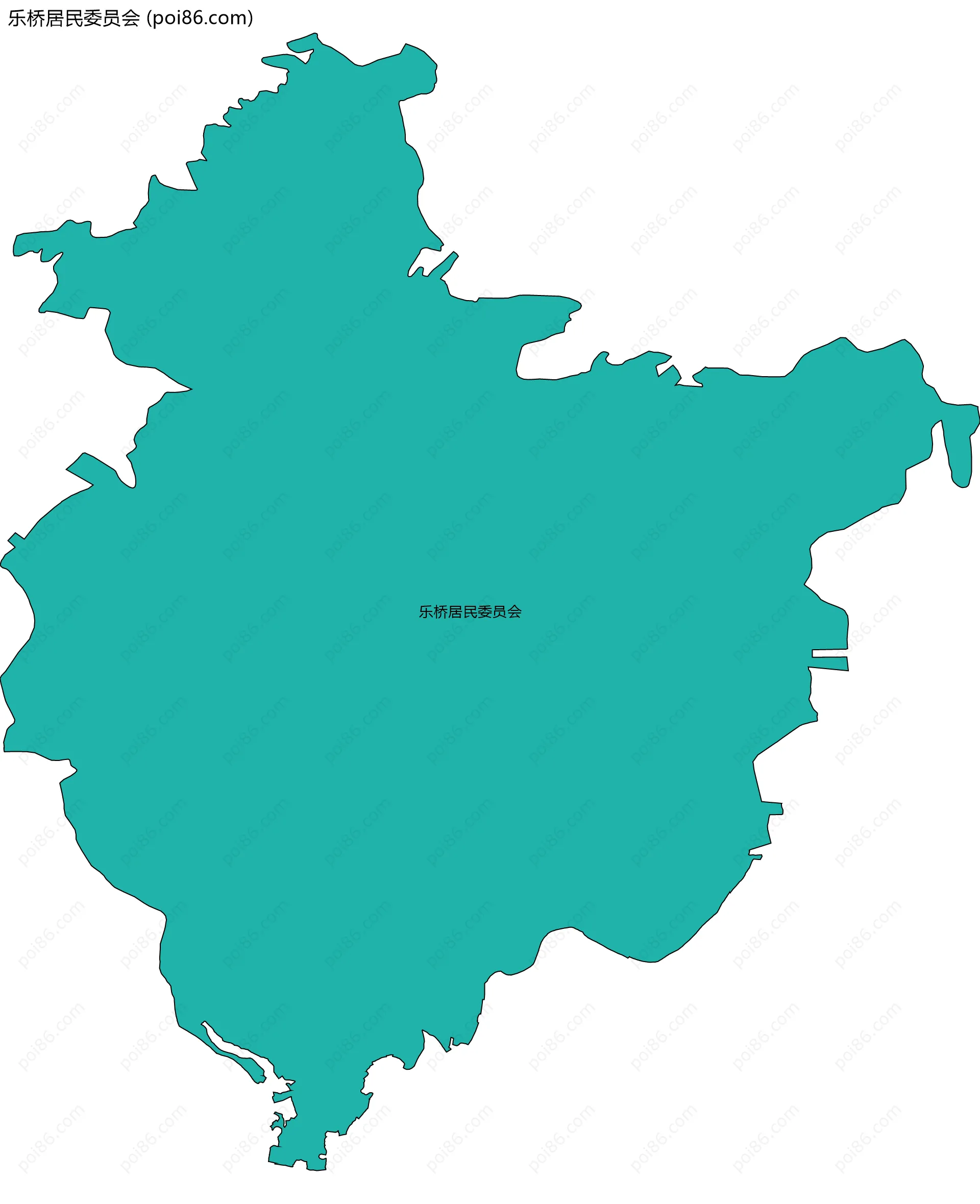 乐桥居民委员会边界地图