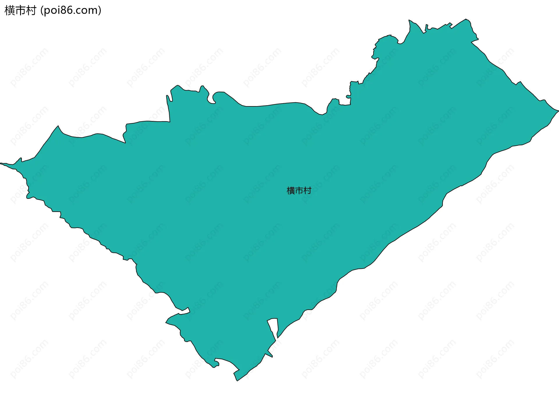 横市村边界地图