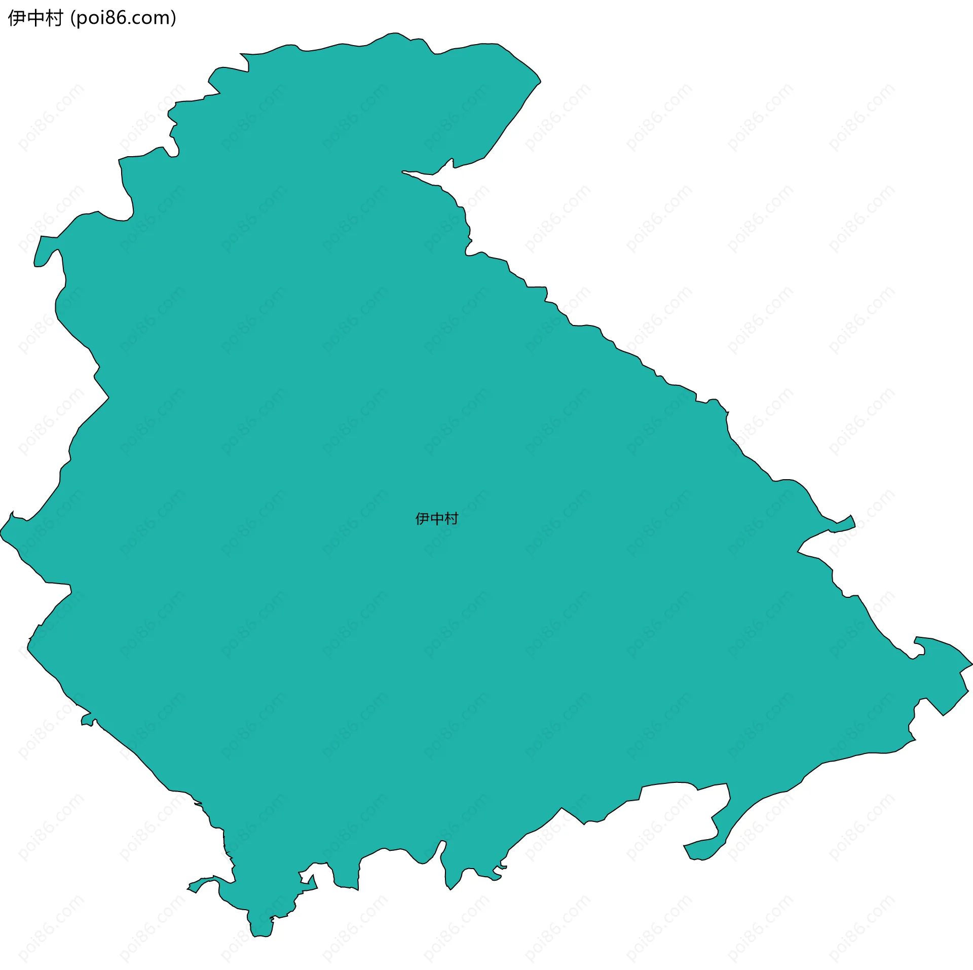 伊中村边界地图