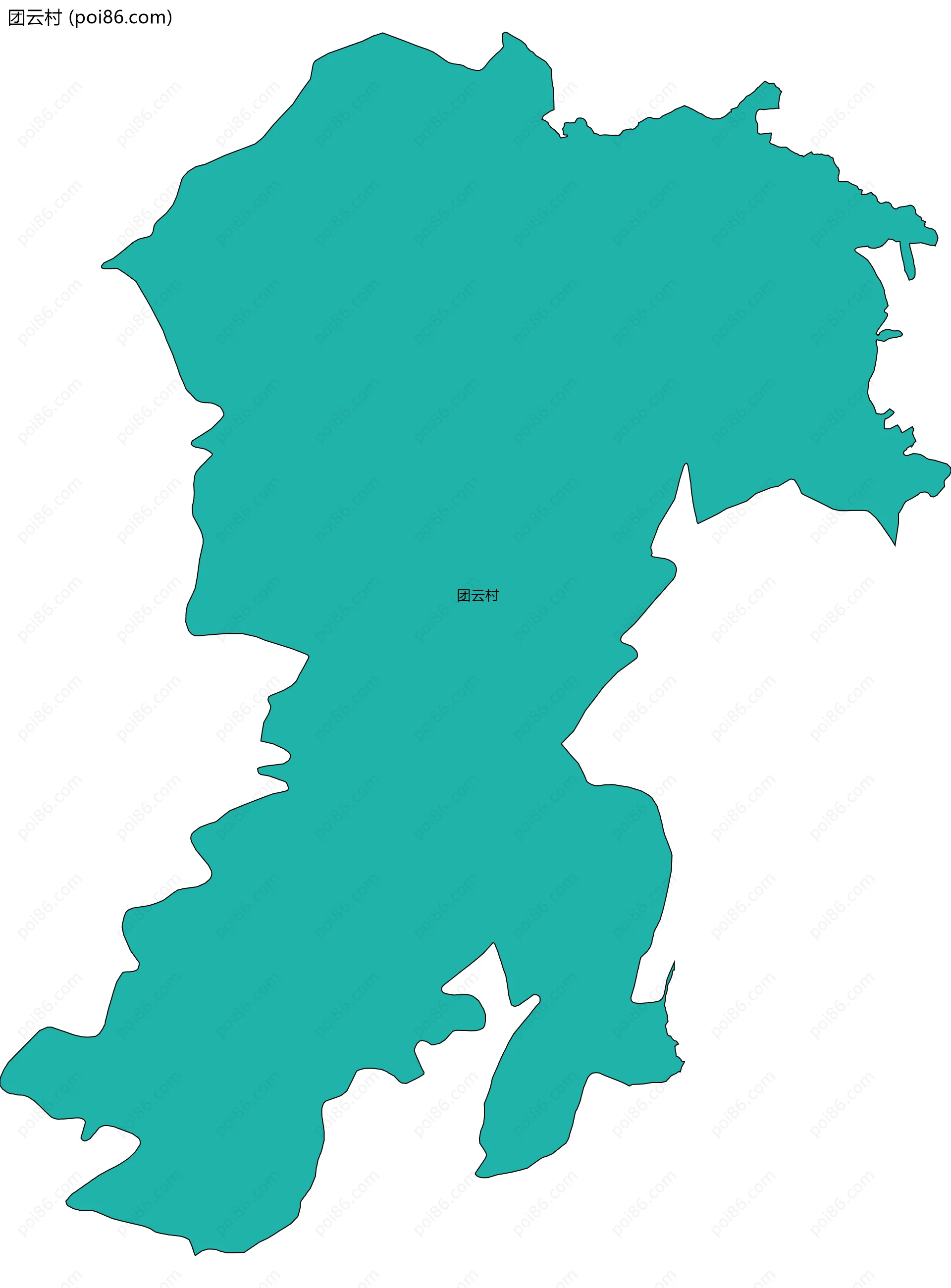 团云村边界地图