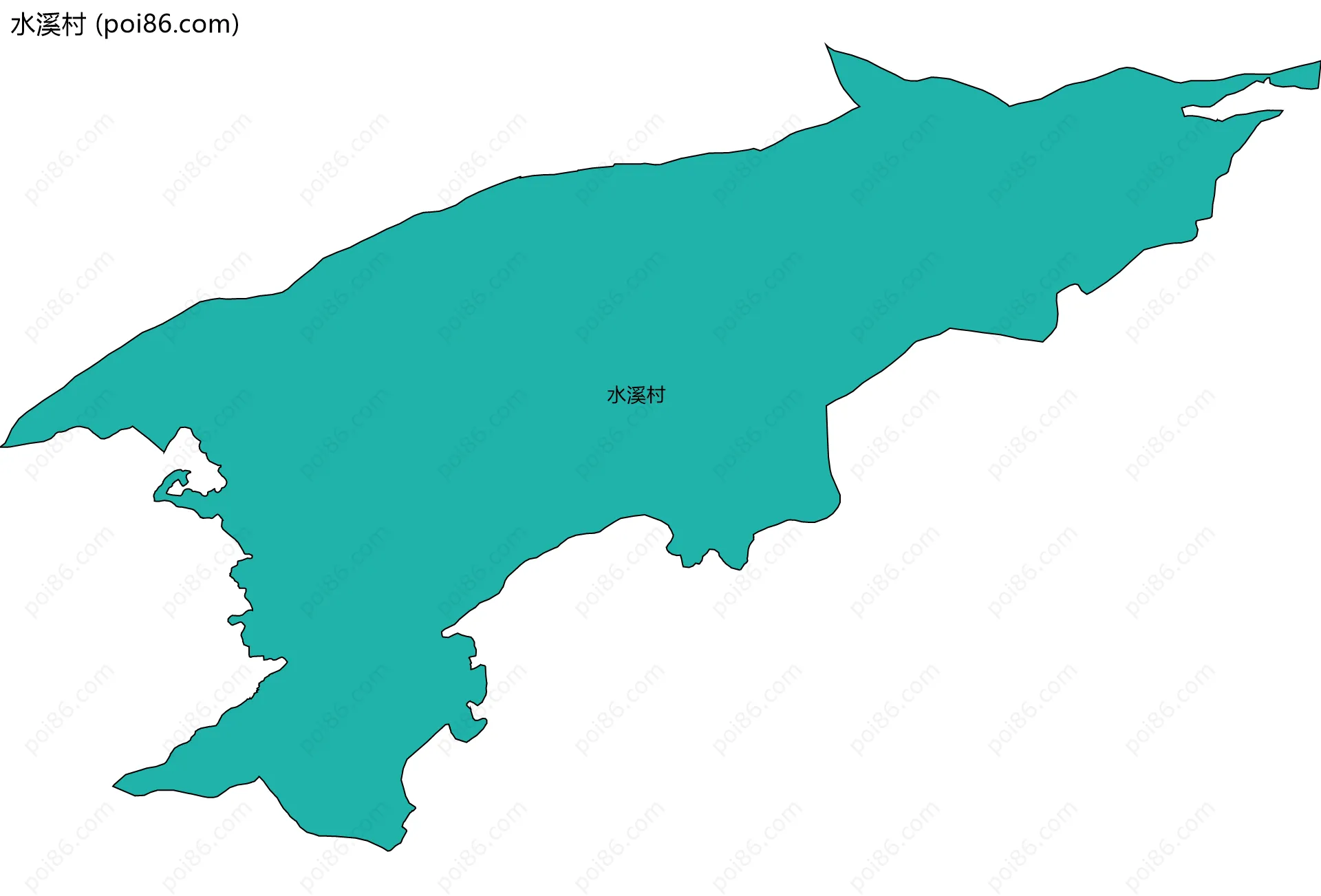 水溪村边界地图