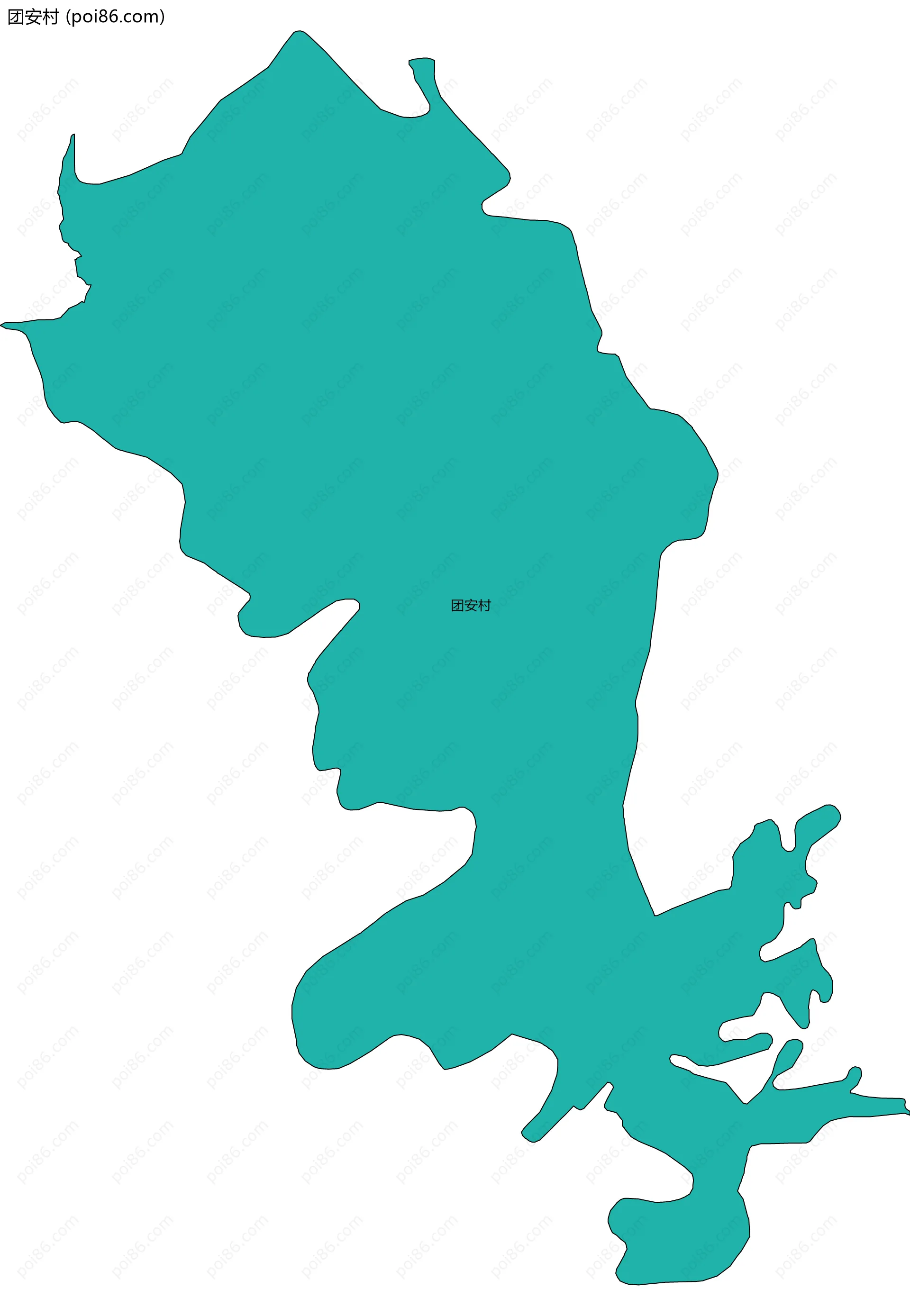 团安村边界地图